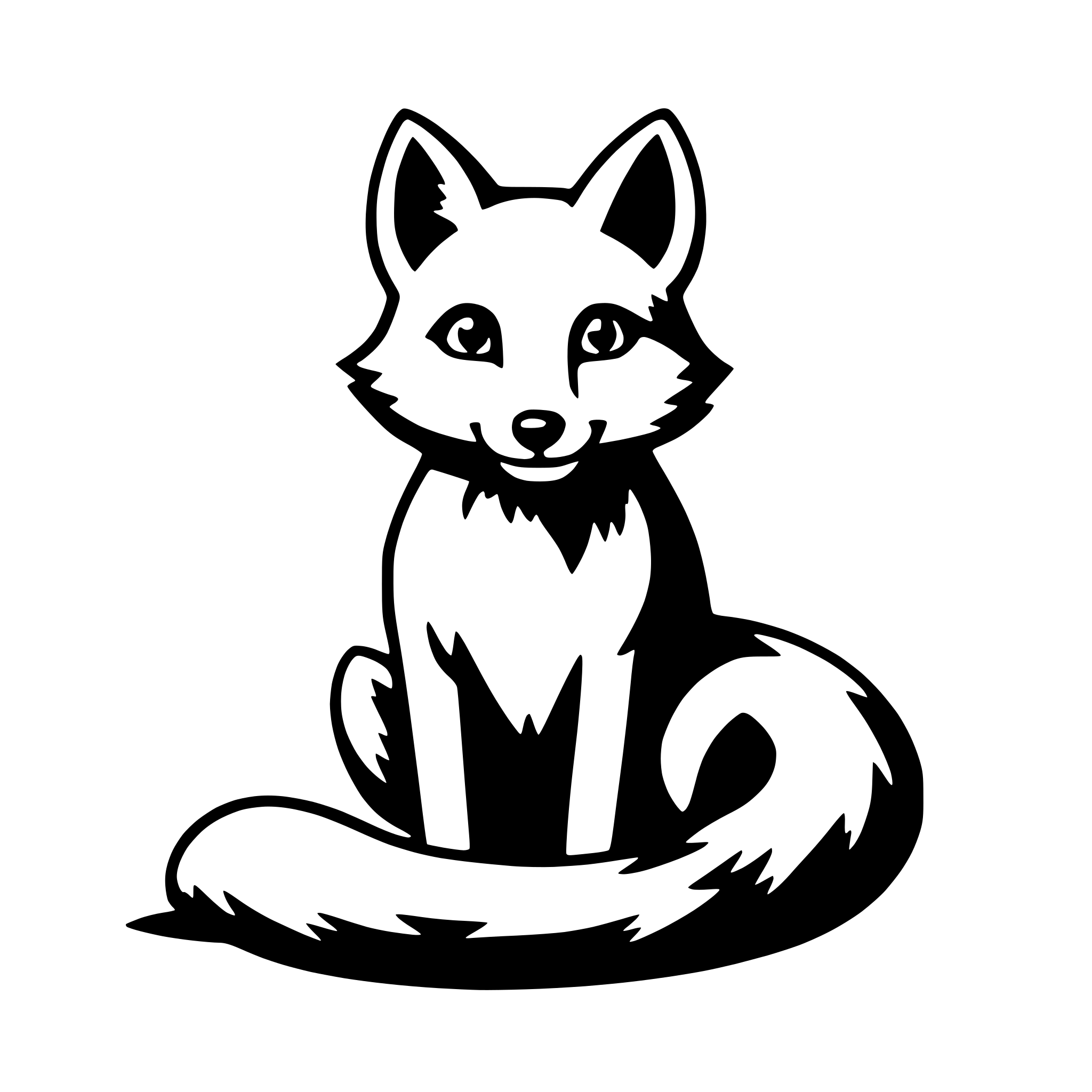 AI-generated SVG of a fox and stars