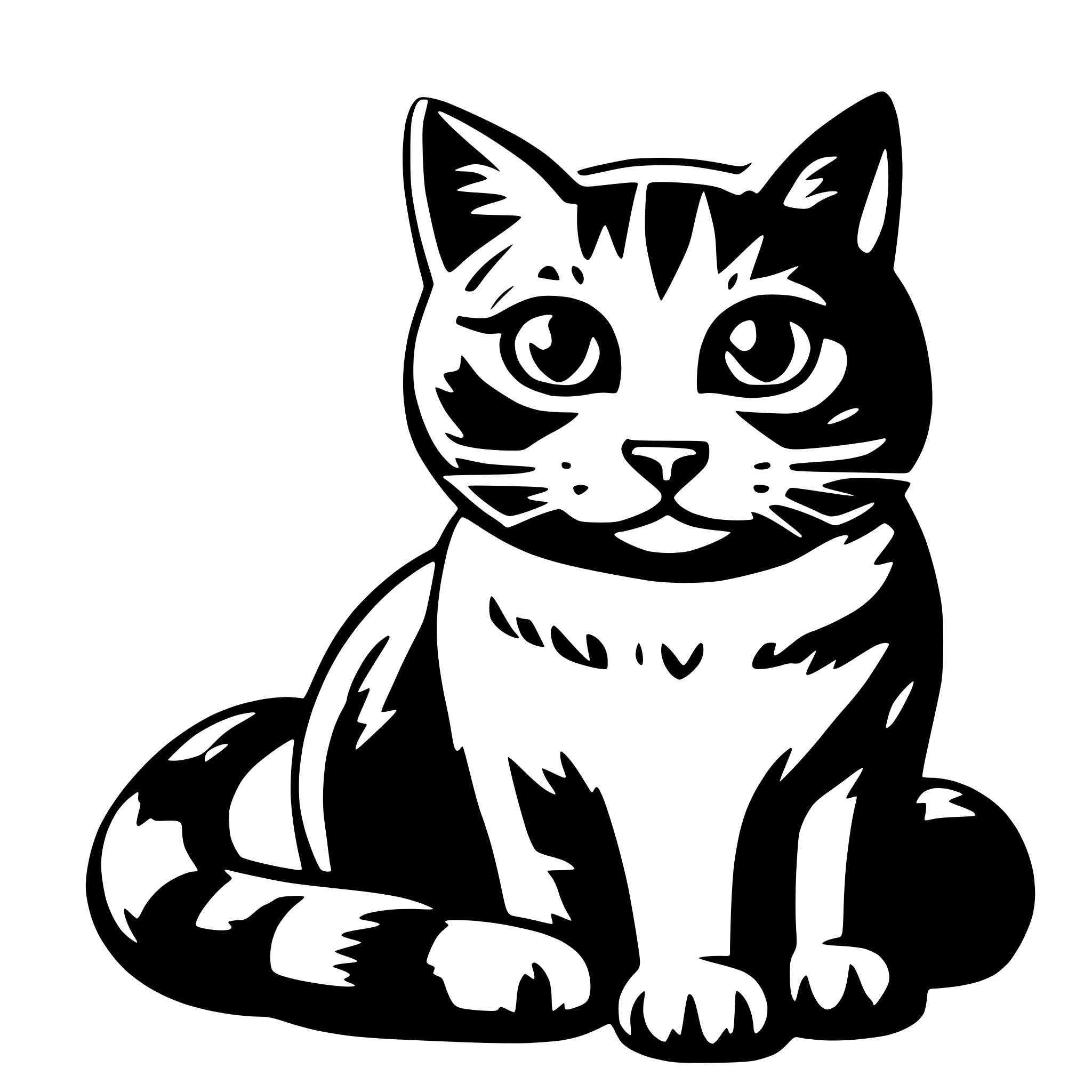 AI-generated SVG of 'cat'