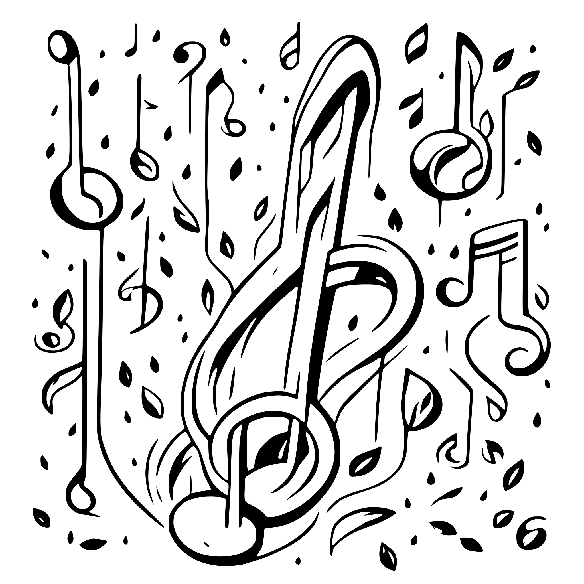 AI-generated SVG of a musical notes