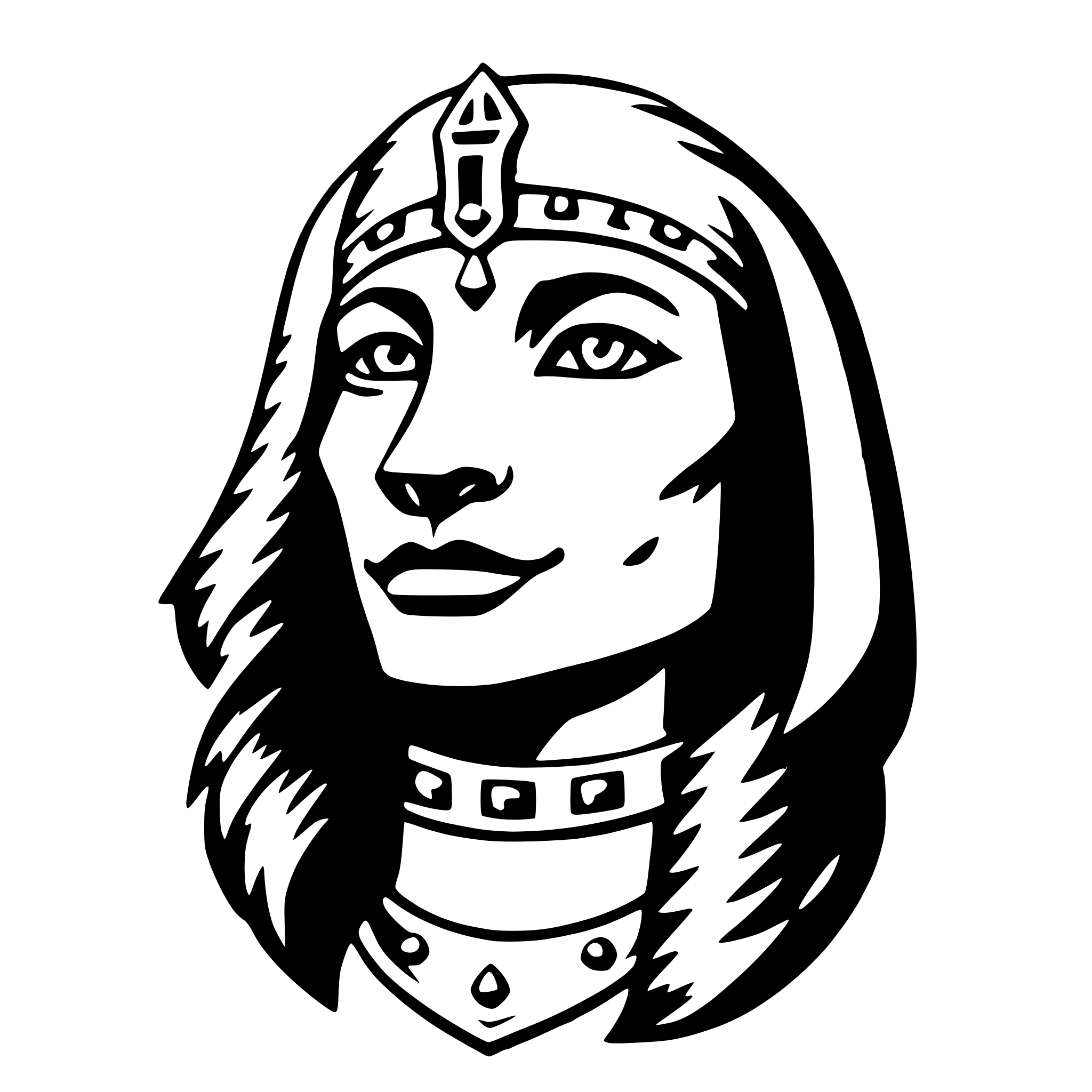 AI-generated SVG of a sekhmet