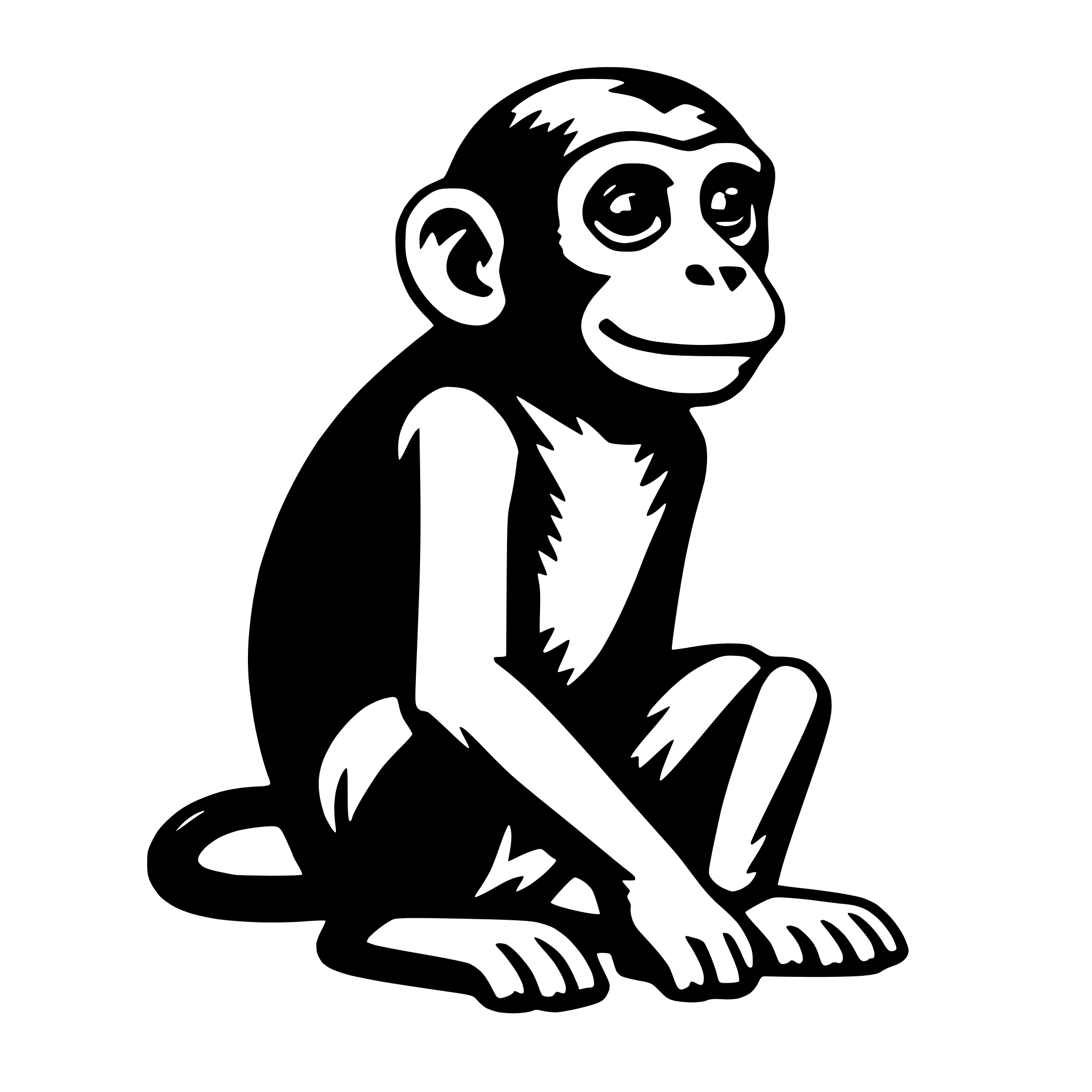 AI-generated SVG of 'monkey'