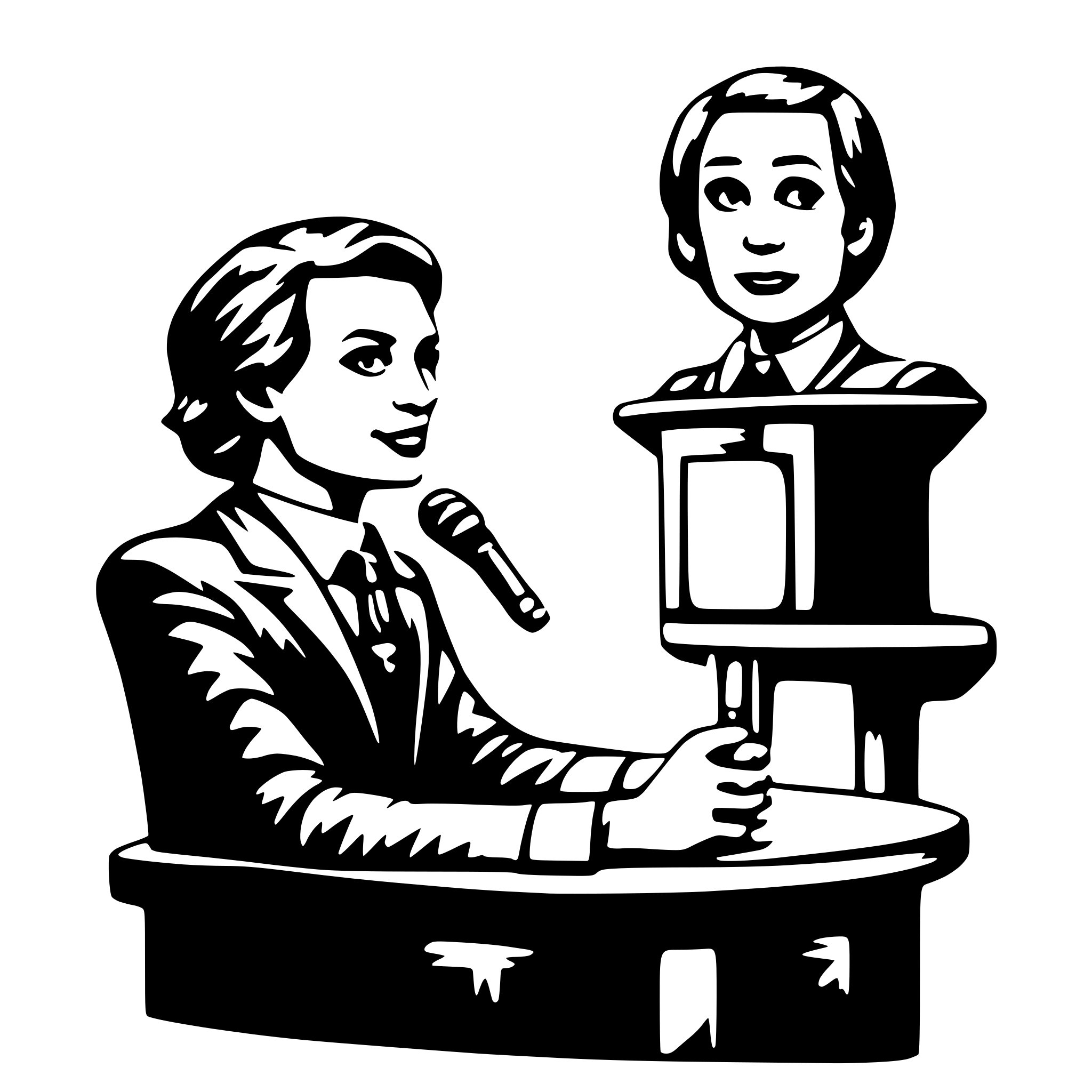 AI-generated SVG of 'master debator'