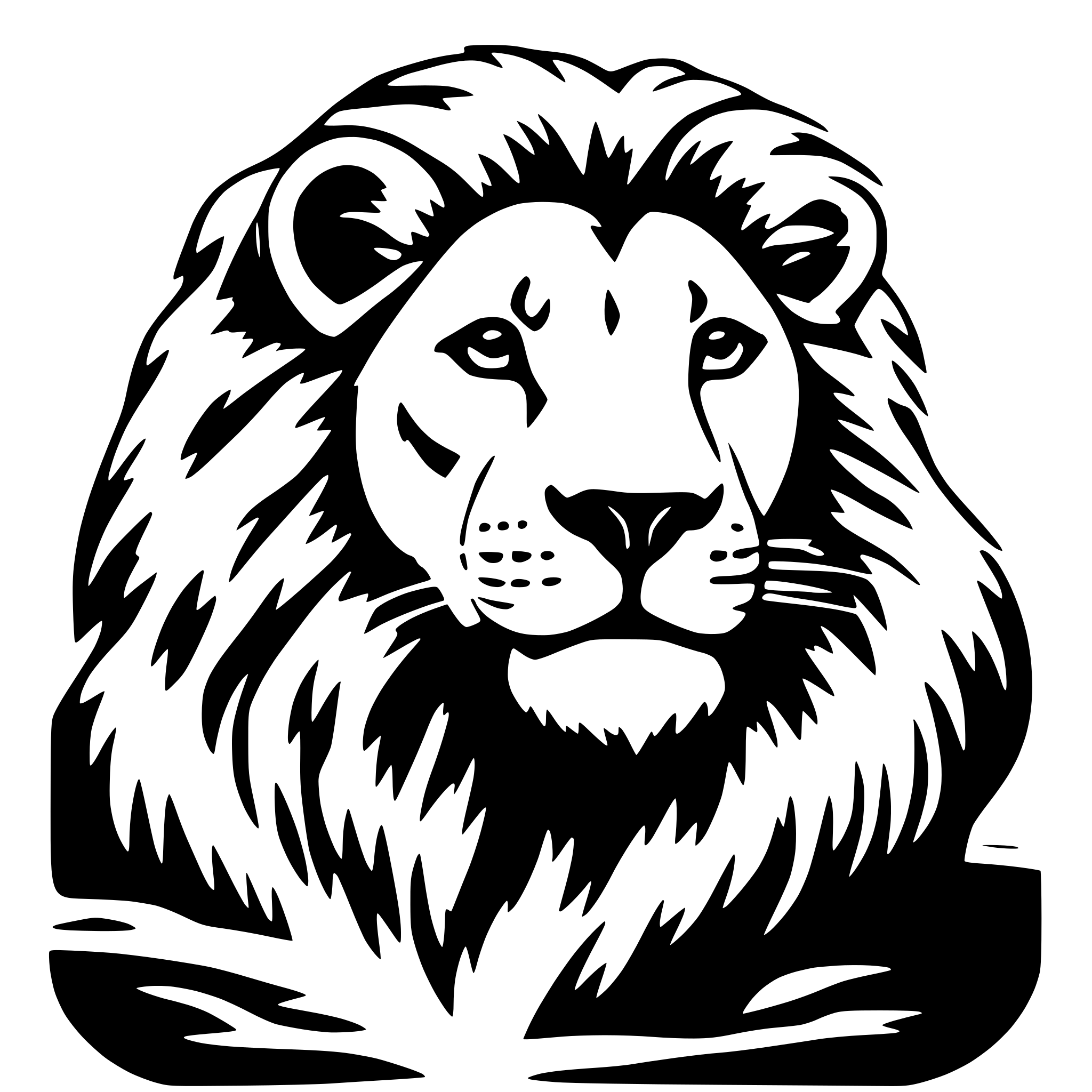 AI-generated SVG of 'zoo animal lion'