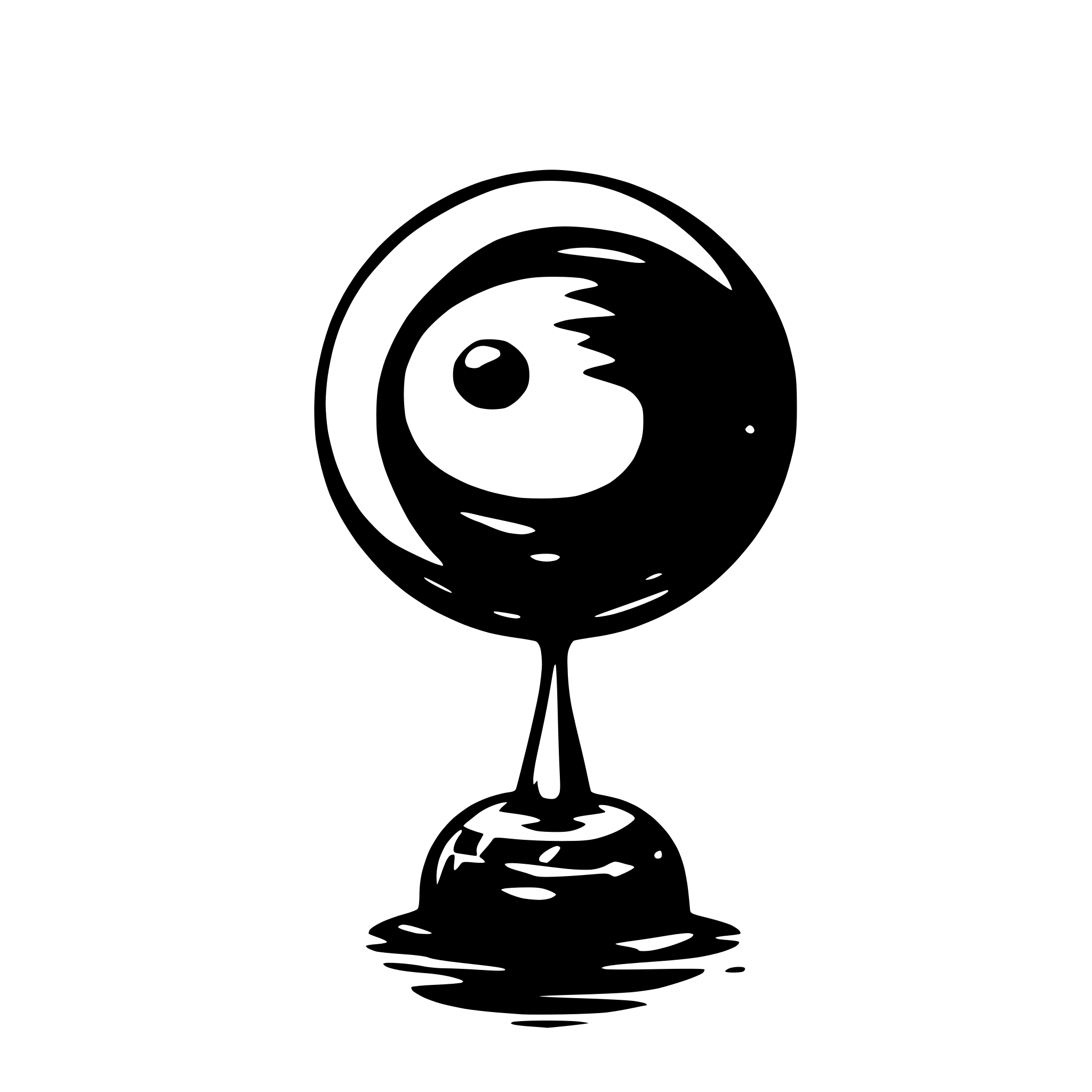 AI-generated SVG of a Hemispherical droplet onto a flat surface