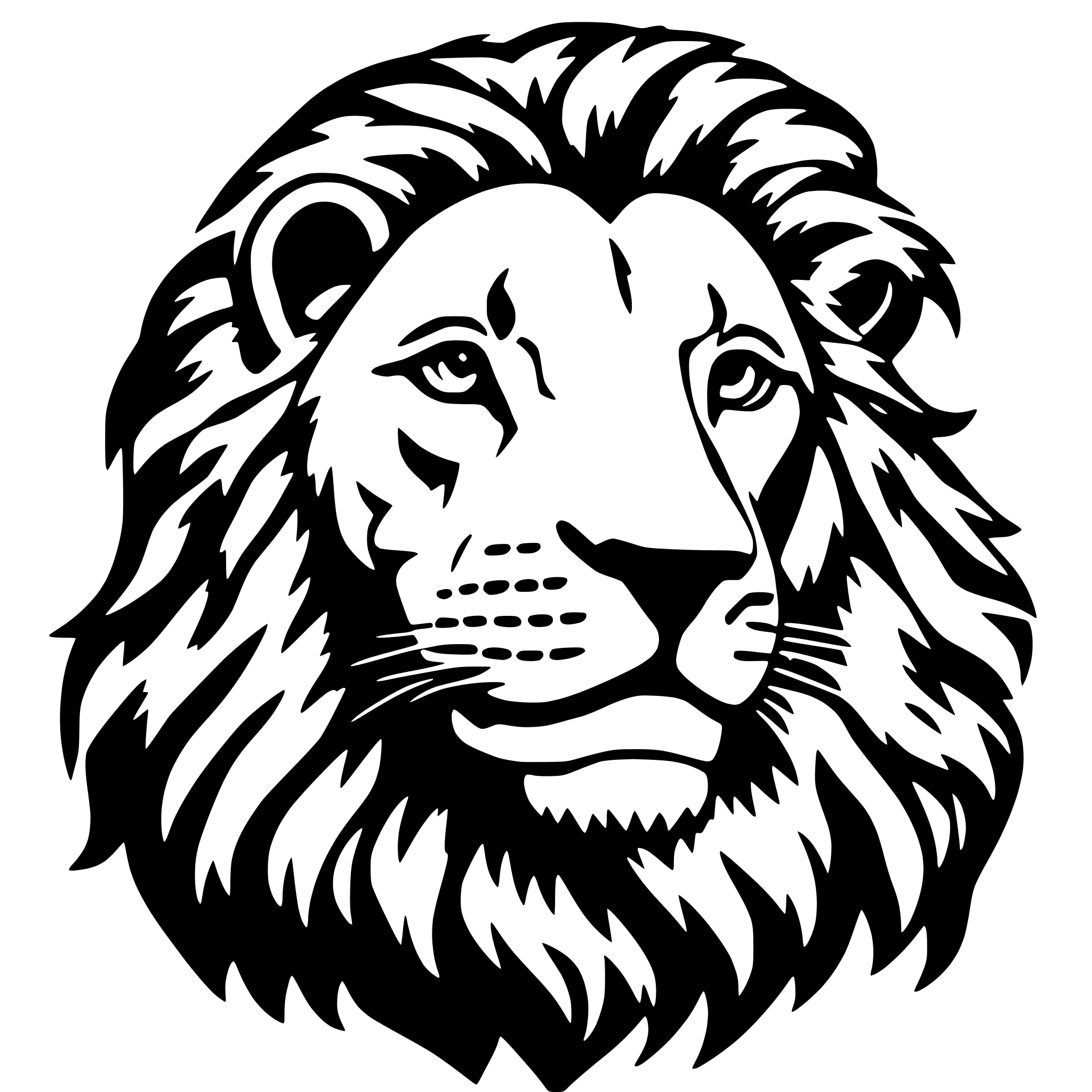 AI-generated SVG of 'lion svg image'