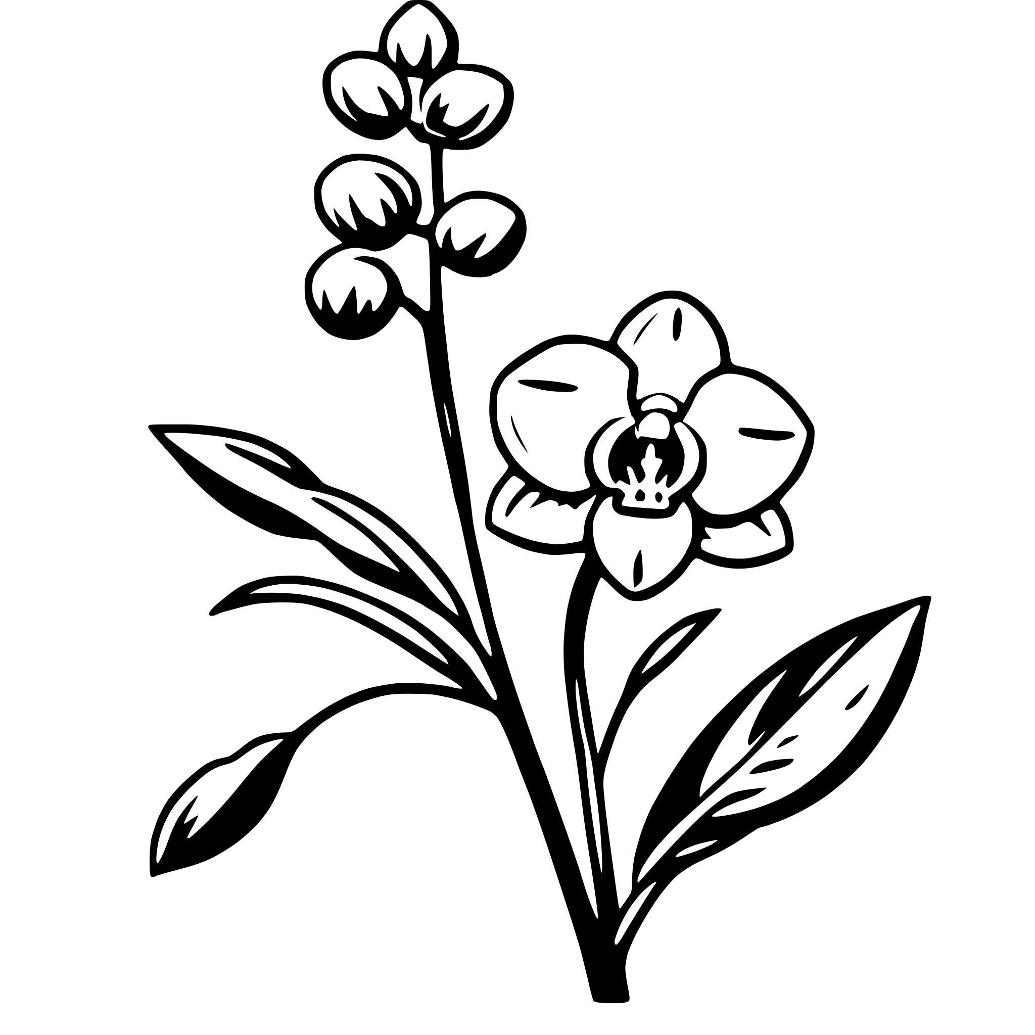 AI-generated SVG of a orchid