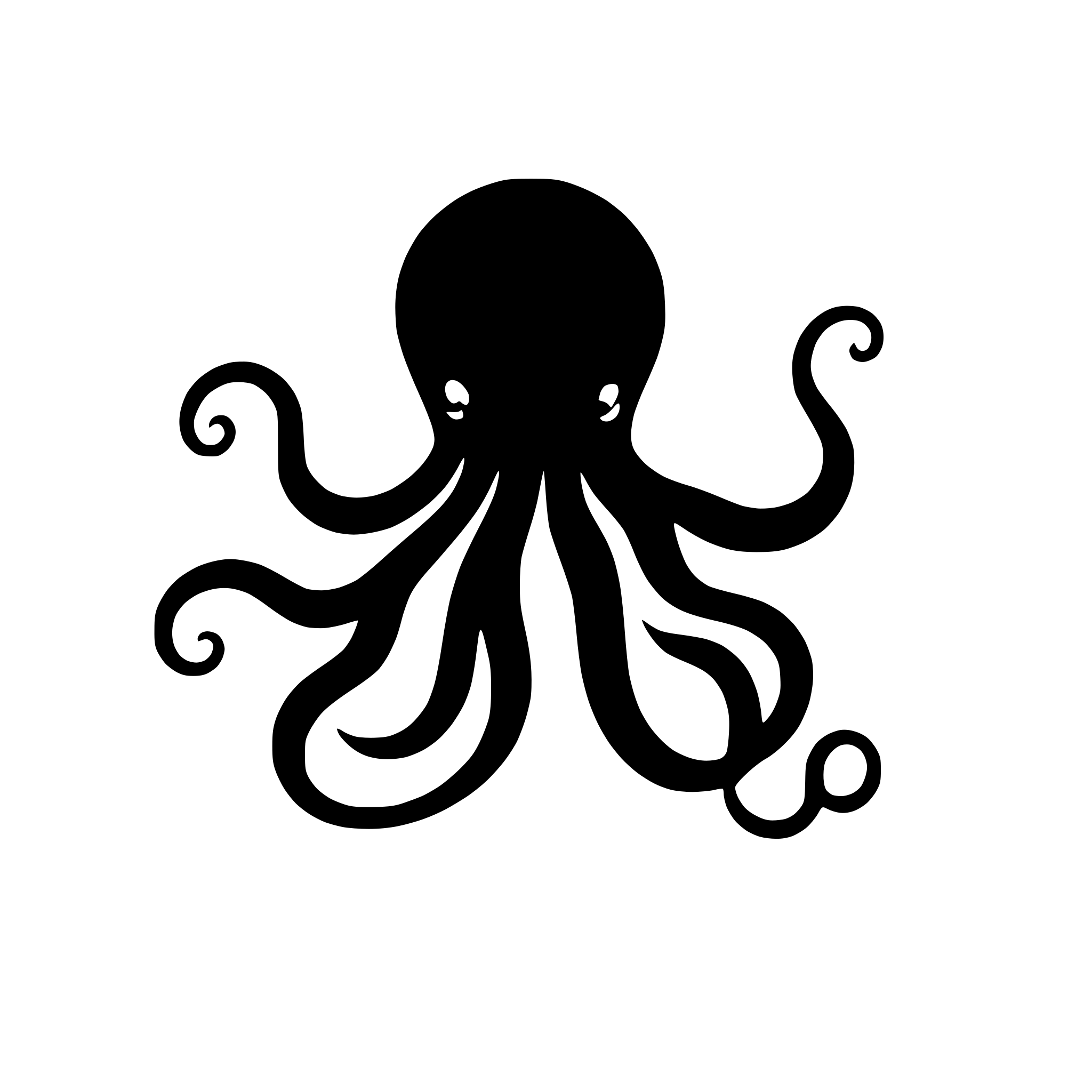 AI-generated SVG of 'octopus with swirling tentacles'
