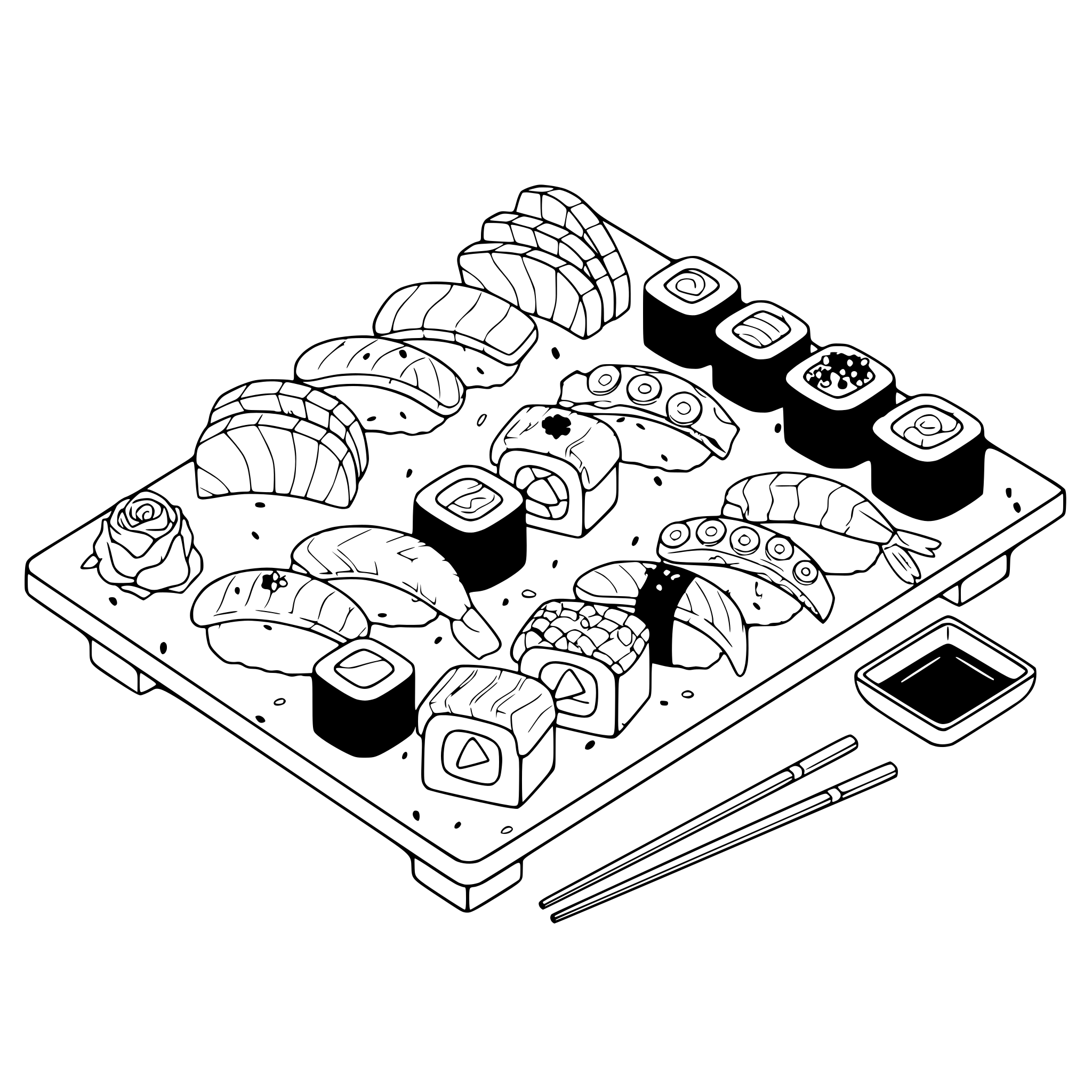 AI-generated SVG of a sushi