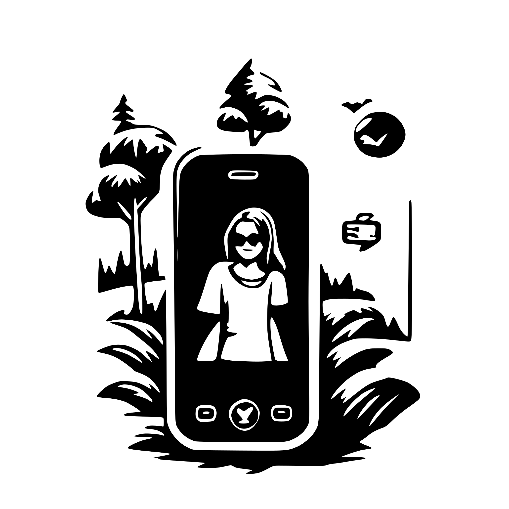 AI-generated SVG of 'sms and location'