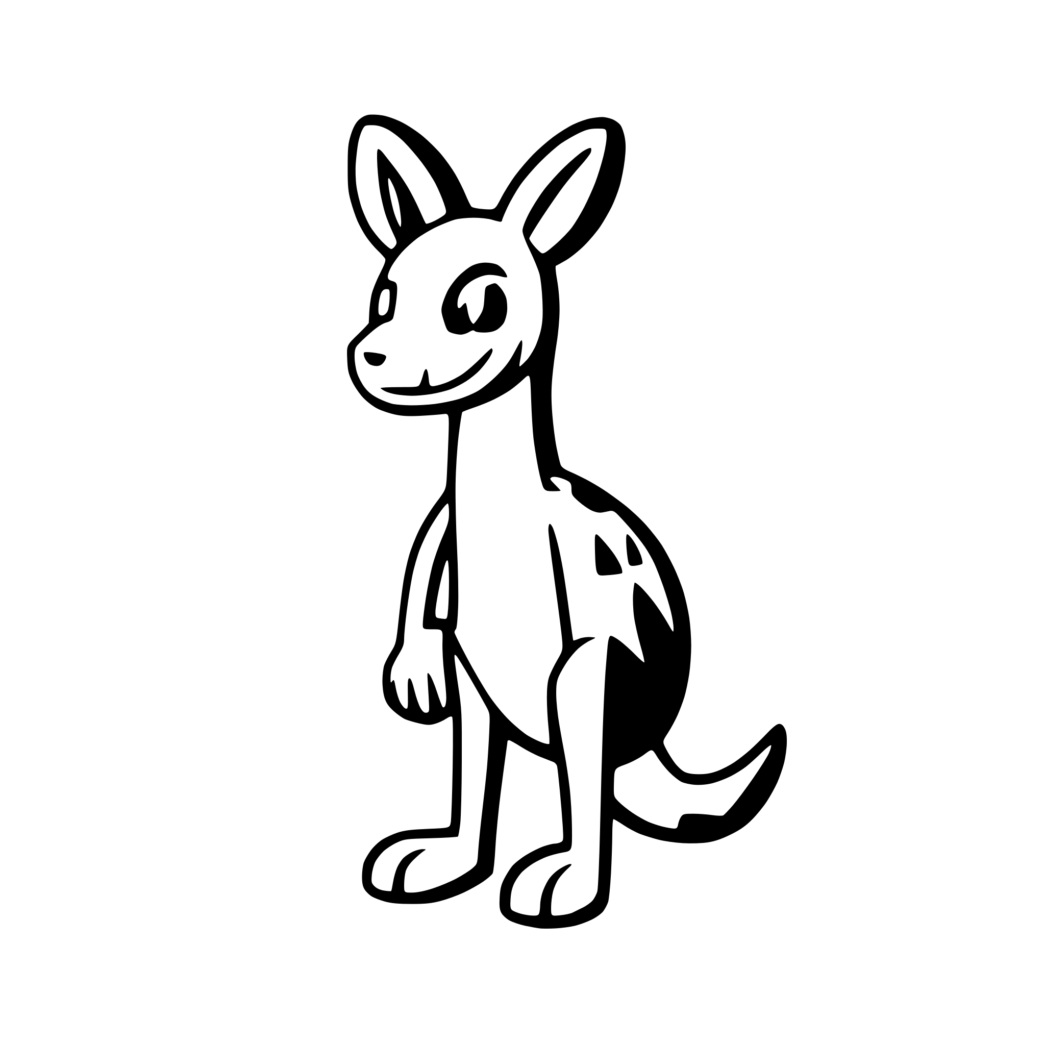 AI-generated SVG of a kangaroo