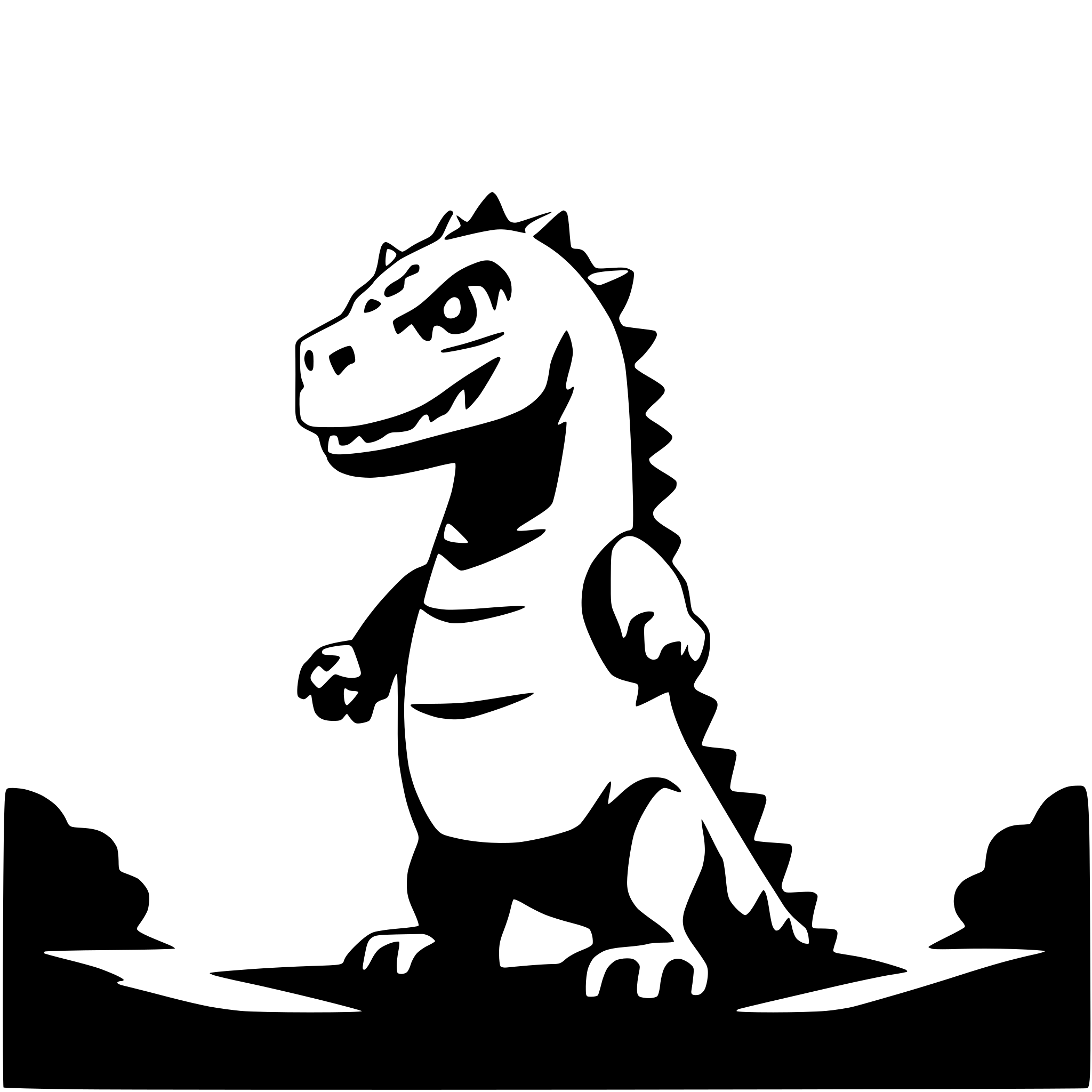 AI-generated SVG of a godzilla head