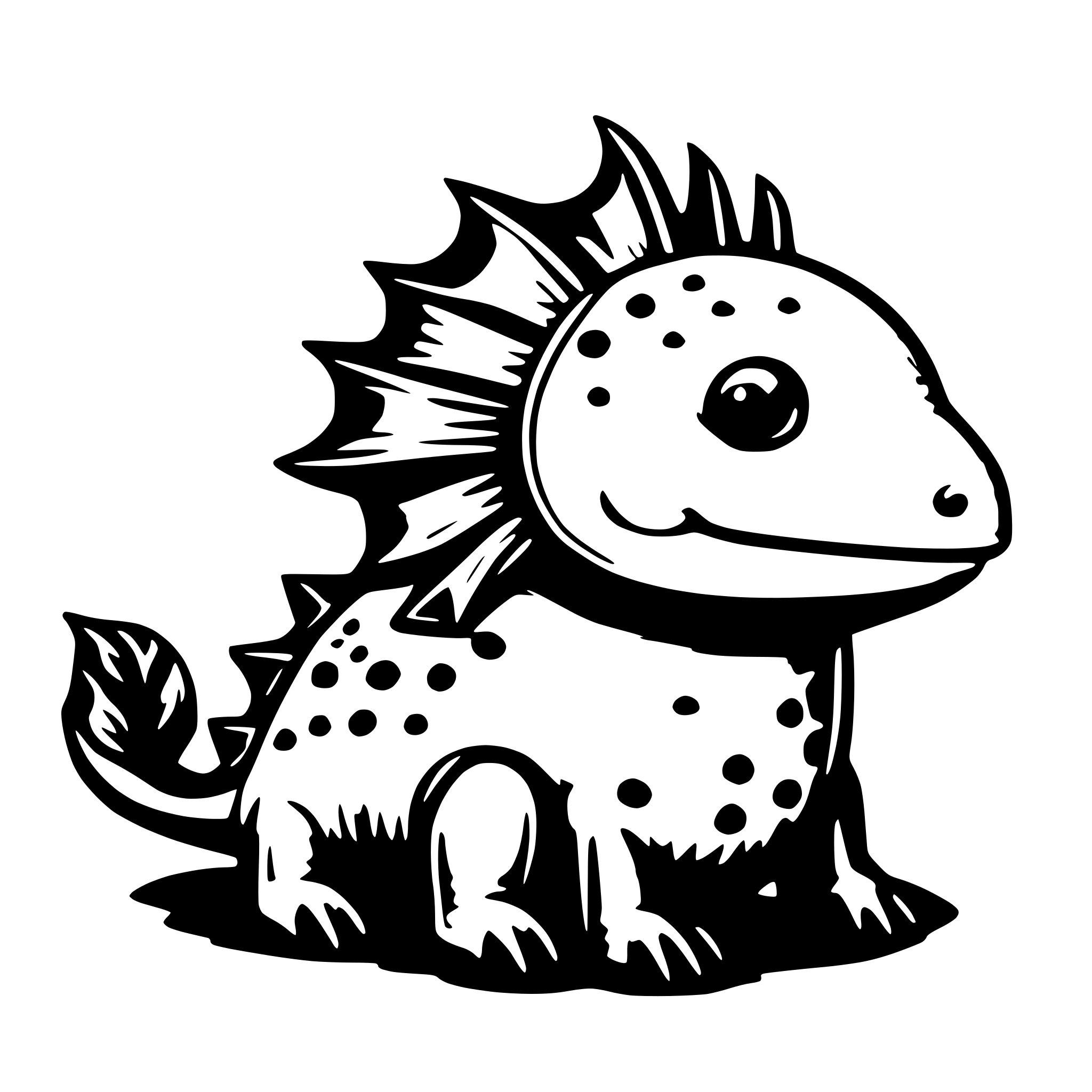 AI-generated SVG of 'axolotl knight'