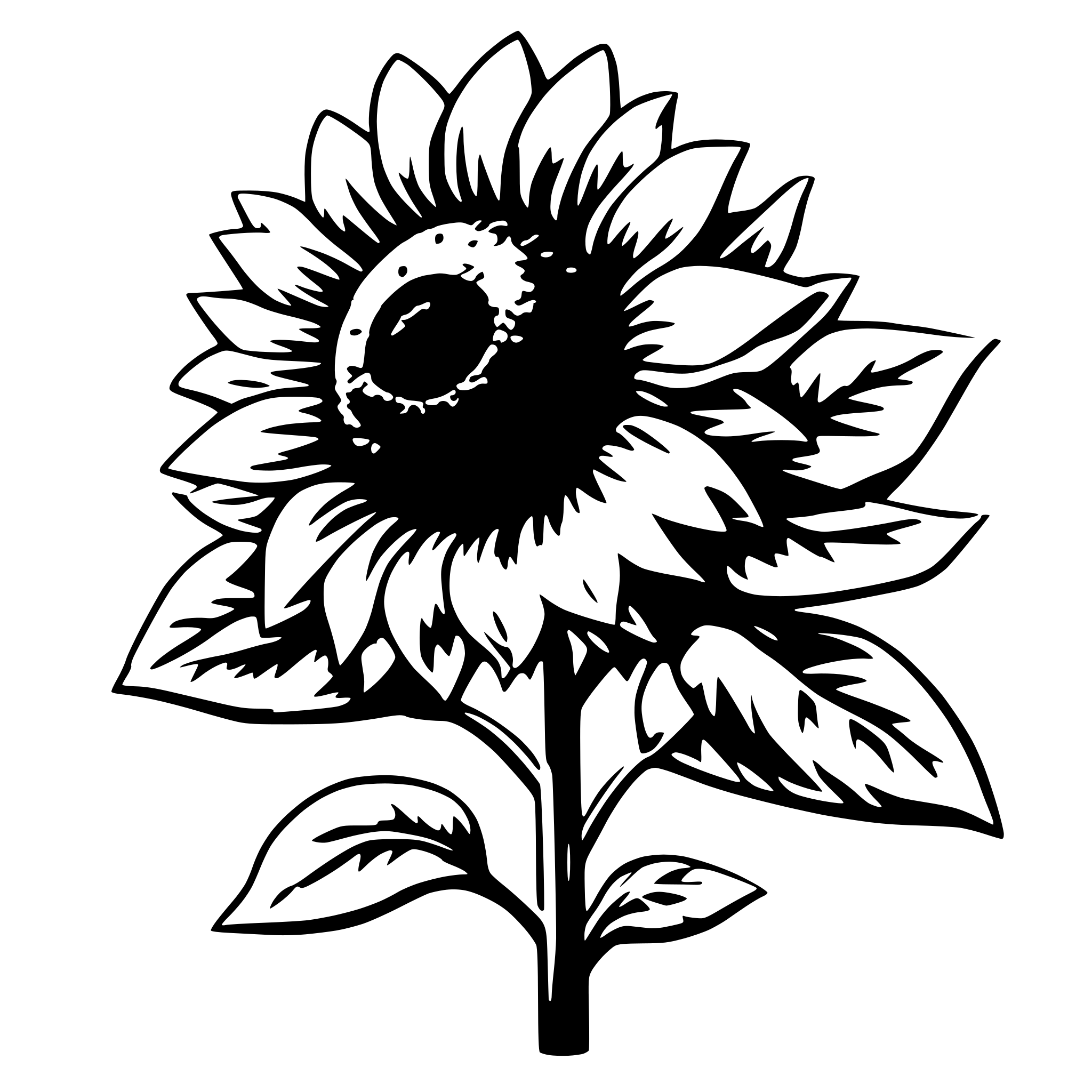 AI-generated SVG of 'Sunflower'