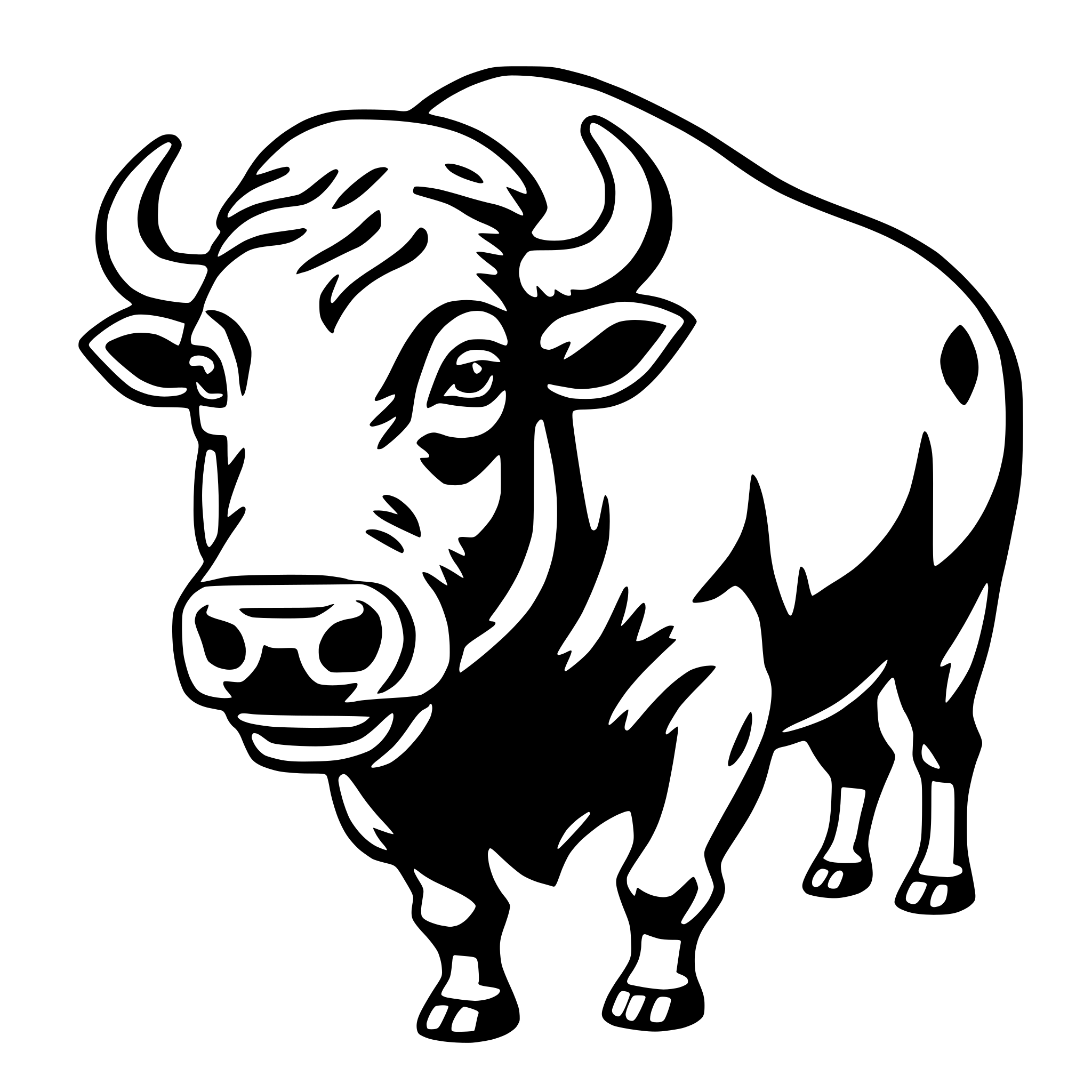 AI-generated SVG of a buffalo