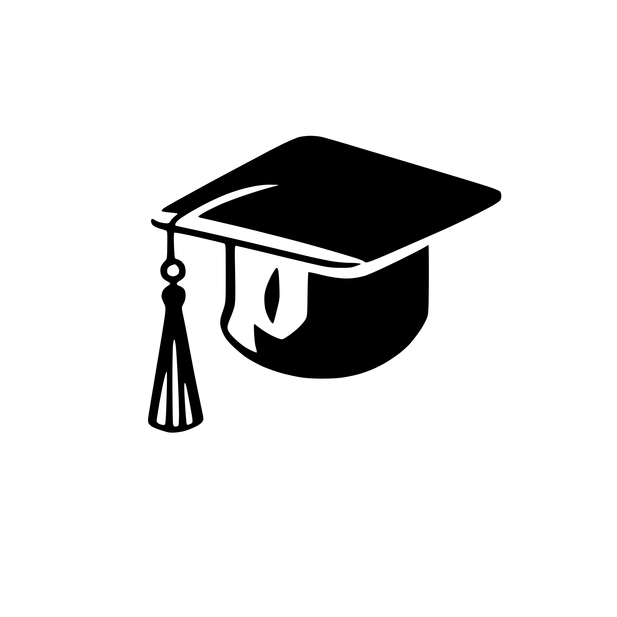 AI-generated SVG of 'graduation cap with tassel'