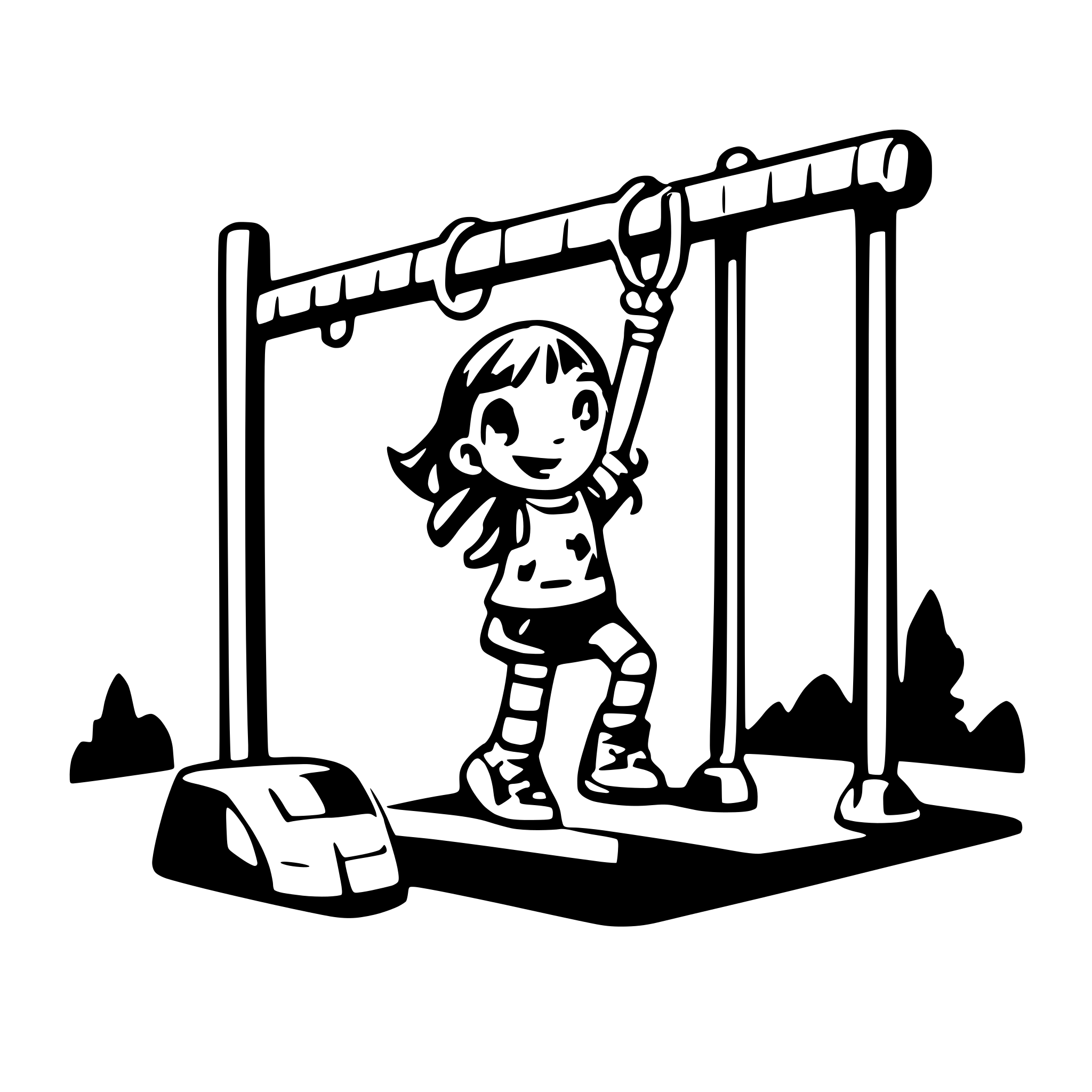 AI-generated SVG of a children playing on a playground