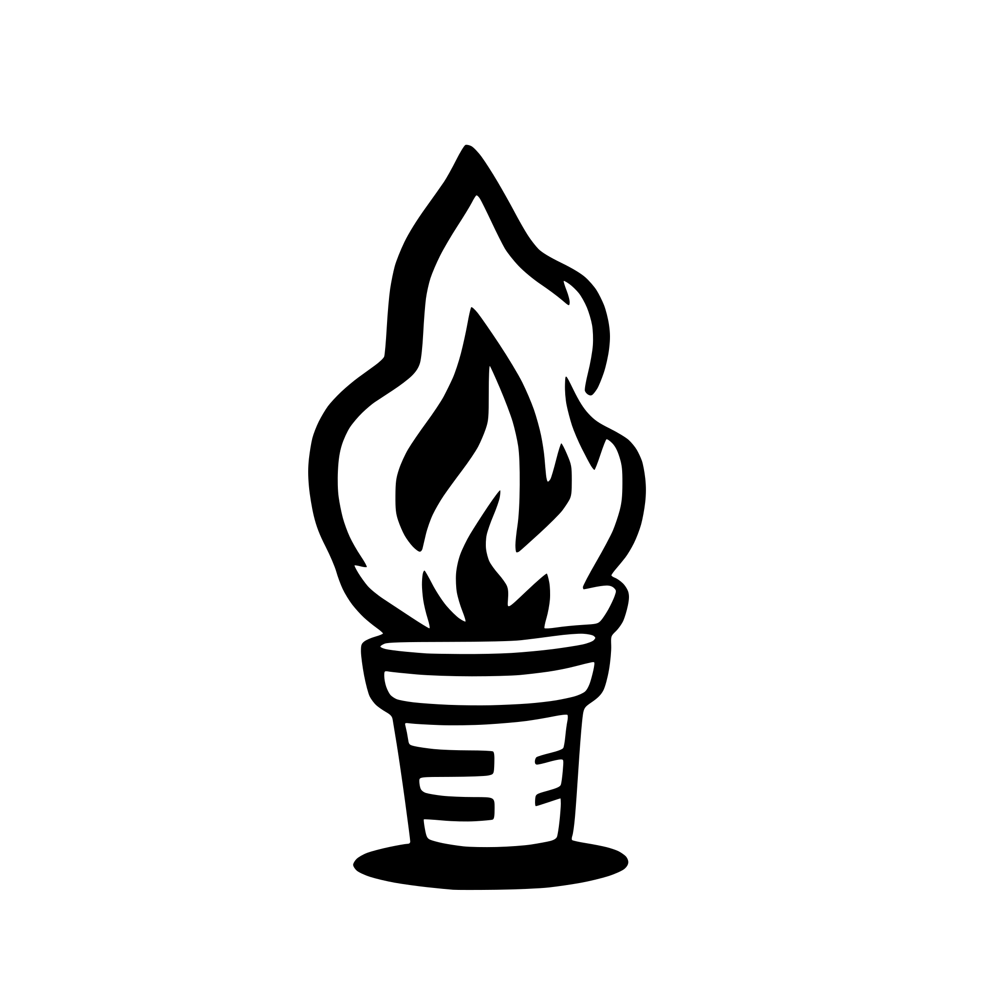 AI-generated SVG of a Cartoonish single flame