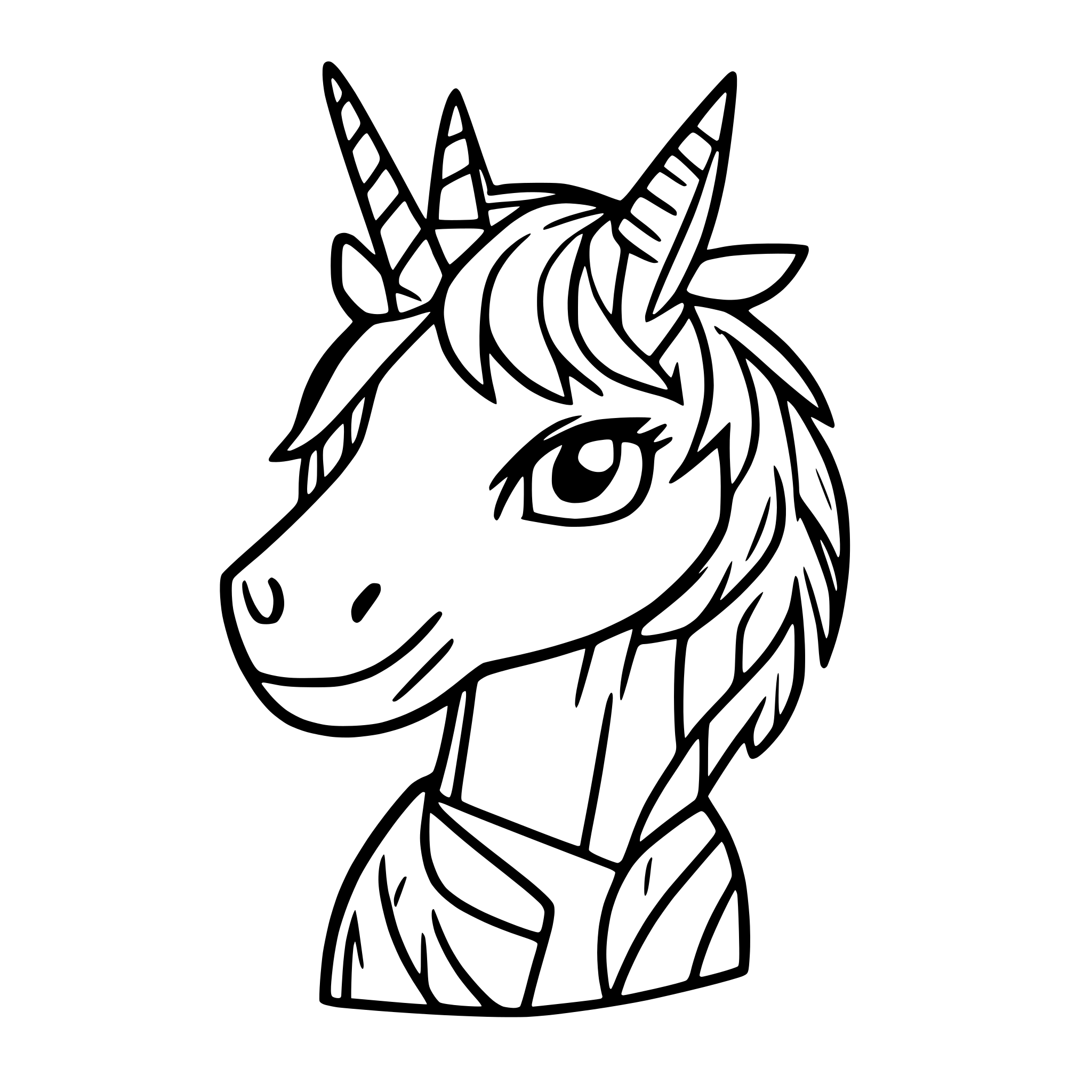 AI-generated SVG of 'Unicorn'
