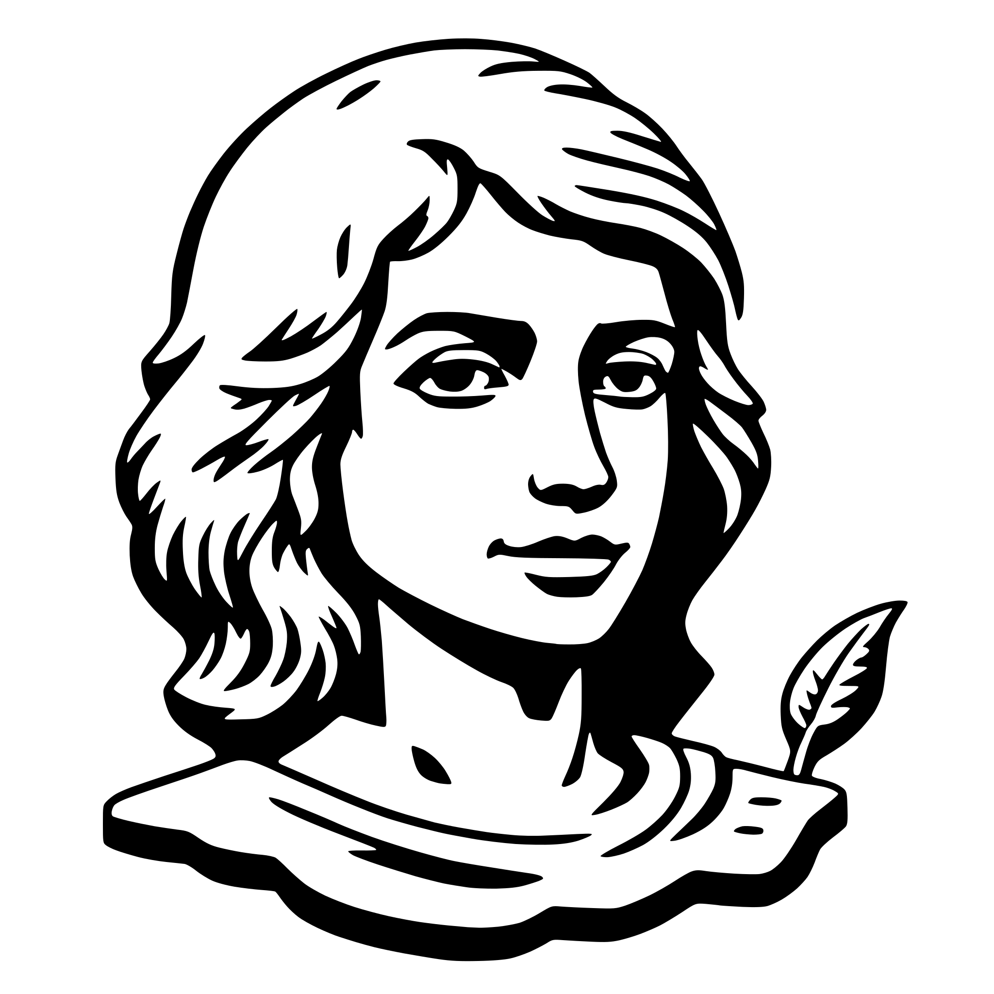 AI-generated SVG of a bas-relief