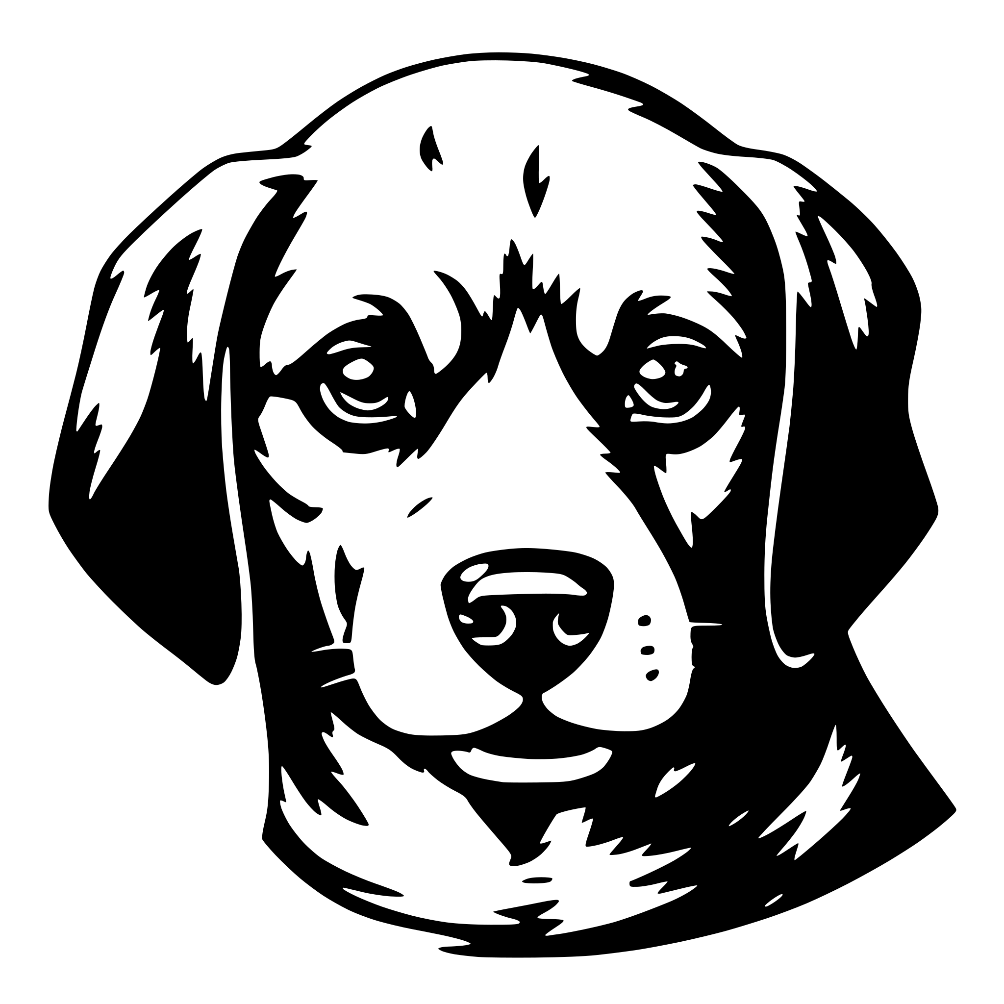 AI-generated SVG of 'A angry dog'