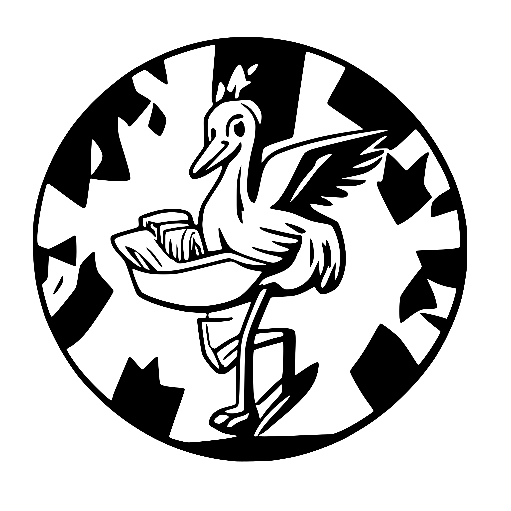 AI-generated SVG of a stork carrying money instead of baby