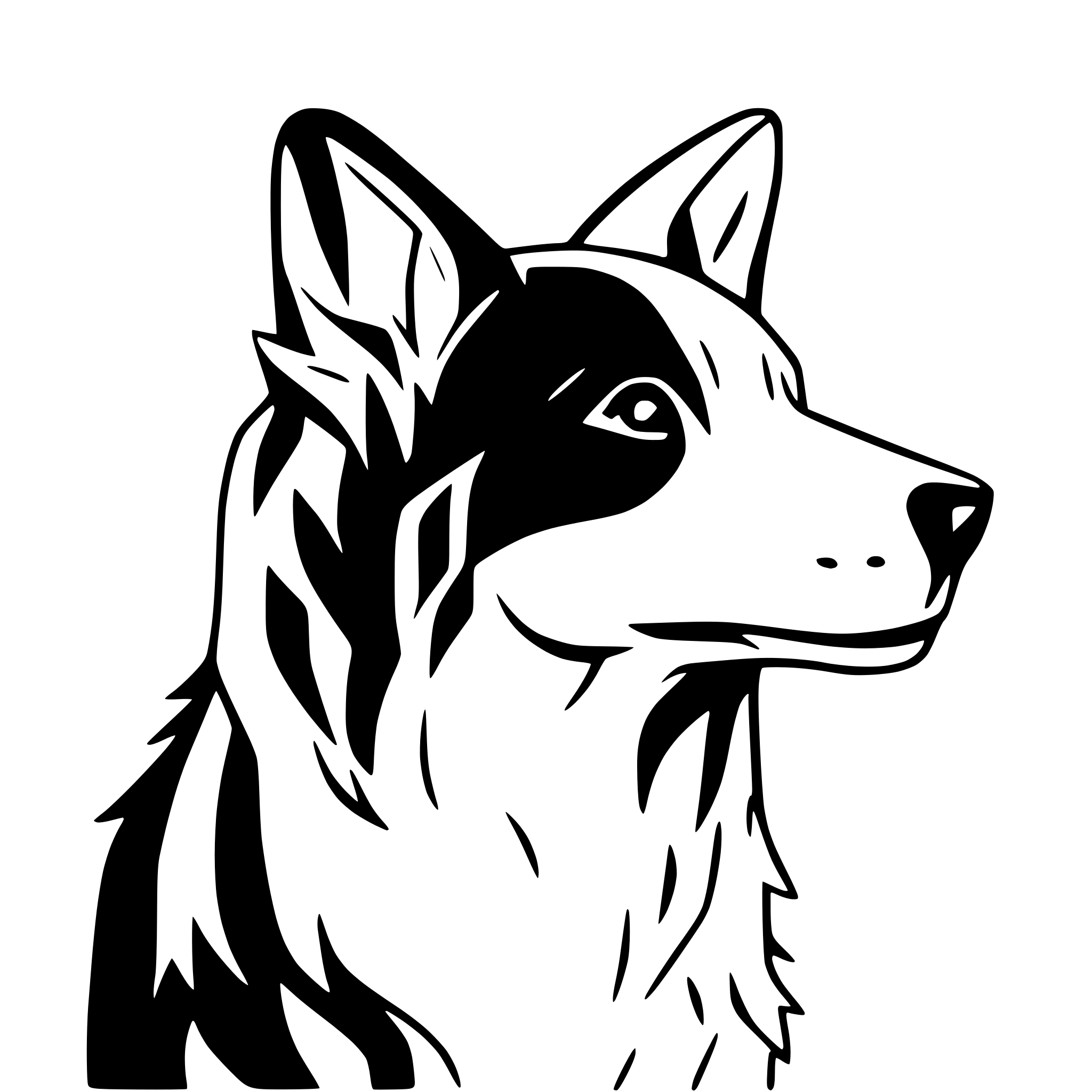 AI-generated SVG of a Generate a Border Collie from the side view