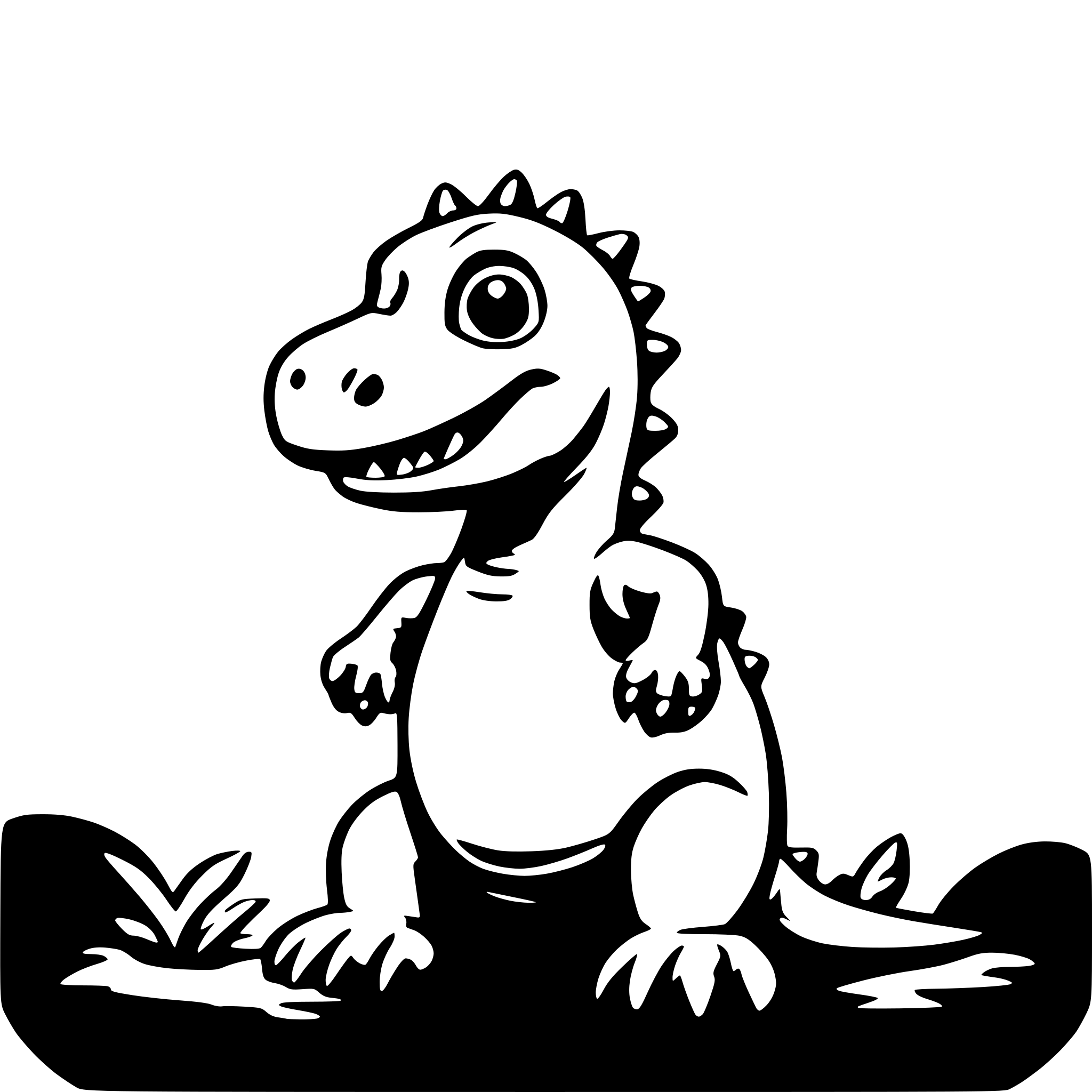 AI-generated SVG of 'baby dino'