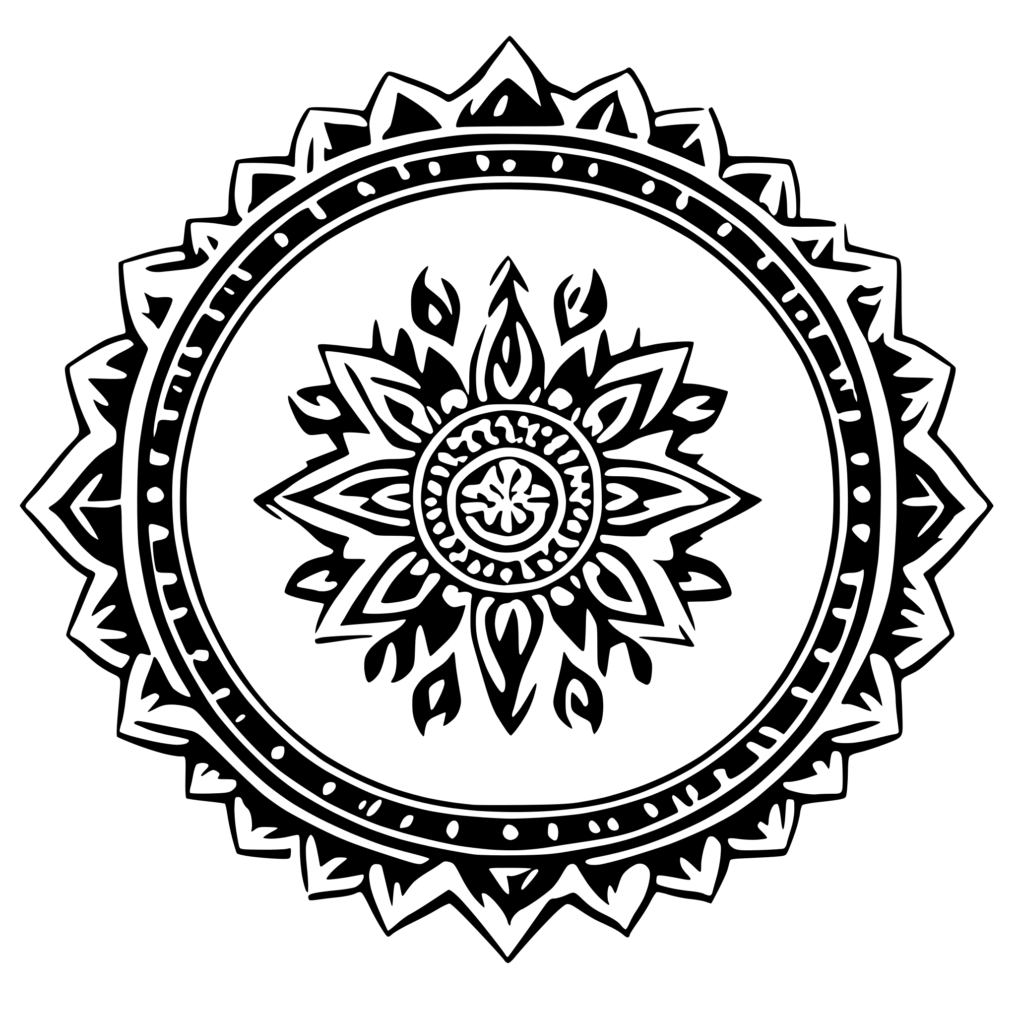AI-generated SVG of 'Mandala zu meinem Namen Linda'