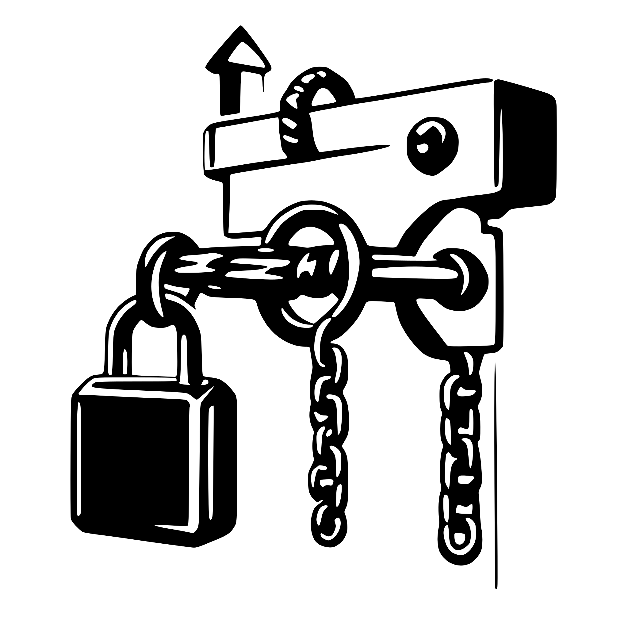 AI-generated SVG of 'chain lock directory'