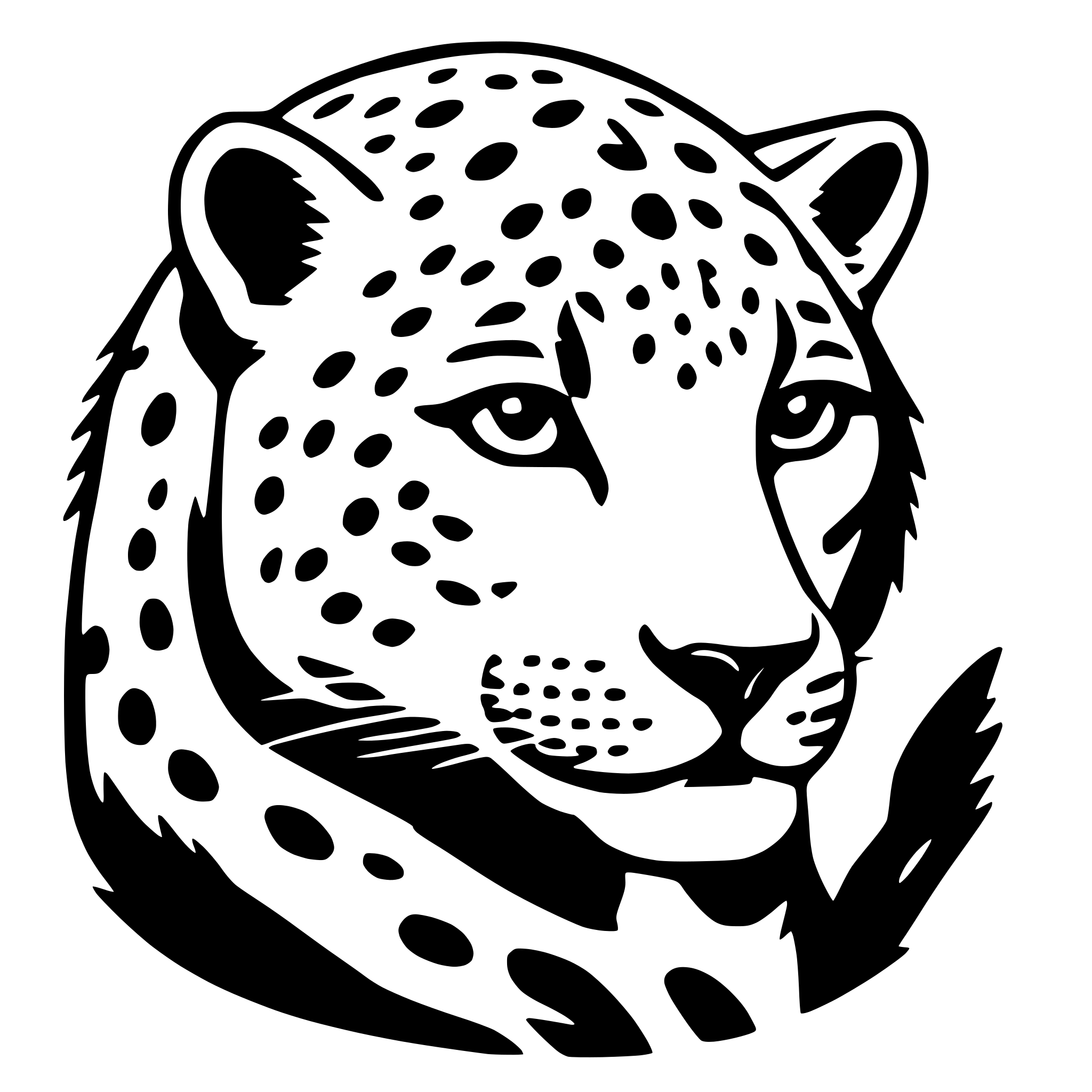 AI-generated SVG of a leopard