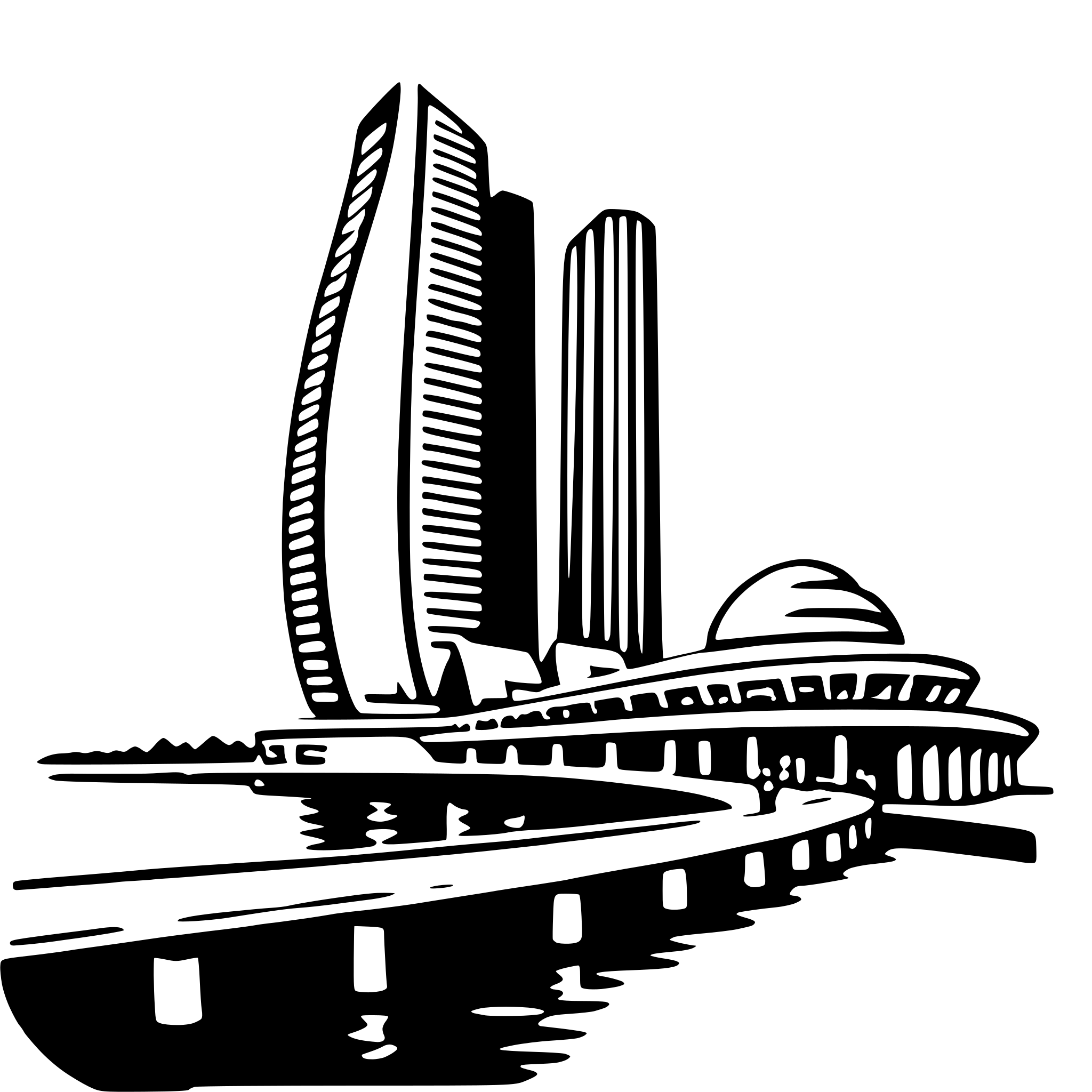 AI-generated SVG of a marina bay sands