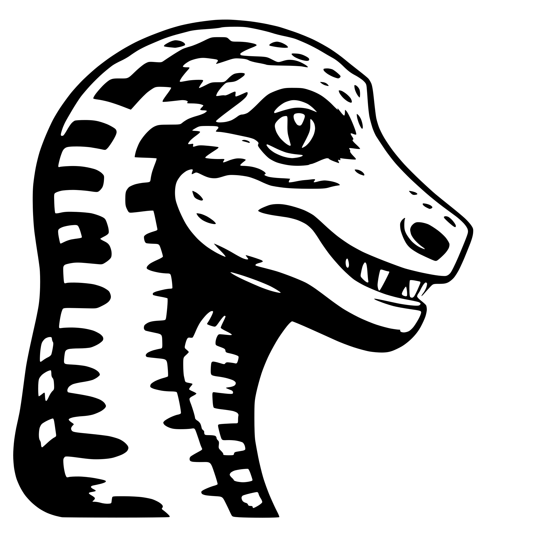 AI-generated SVG of a snake face in profile