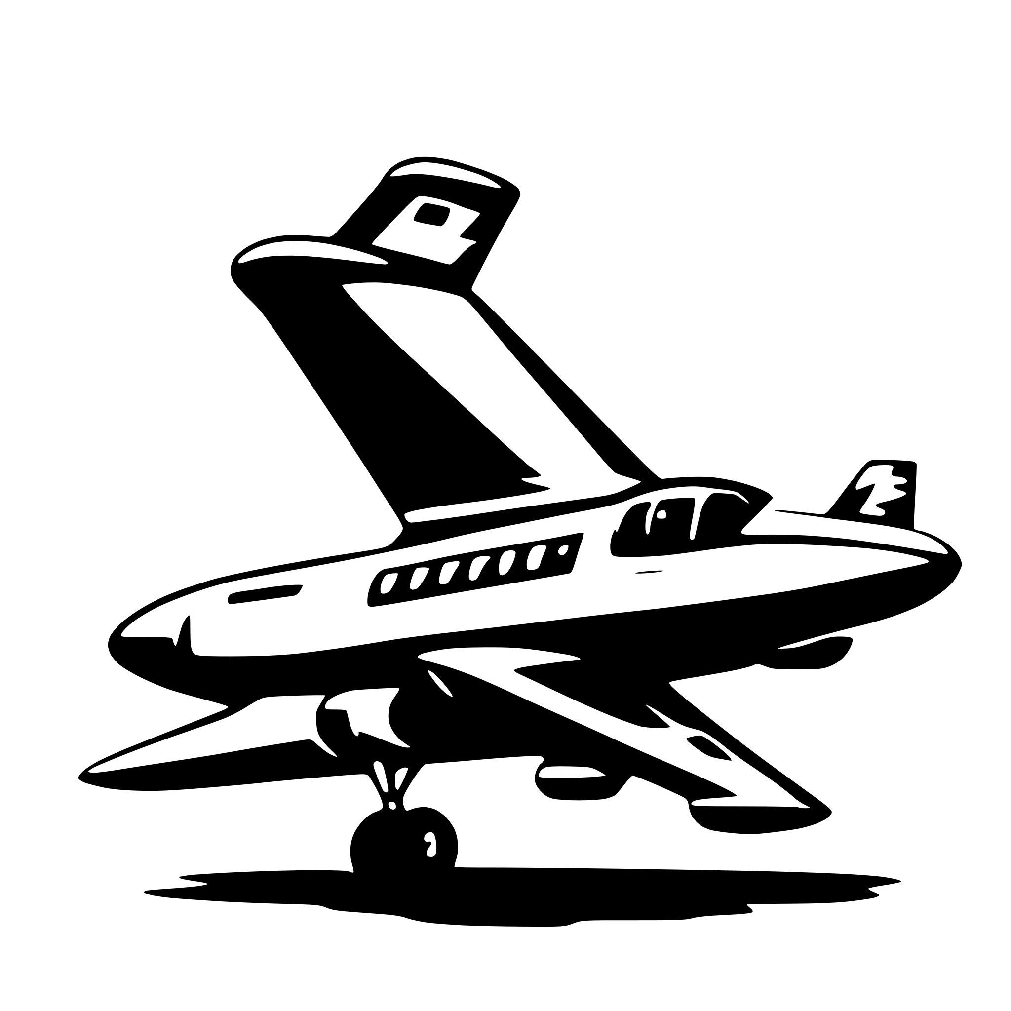AI-generated SVG of a jet flying