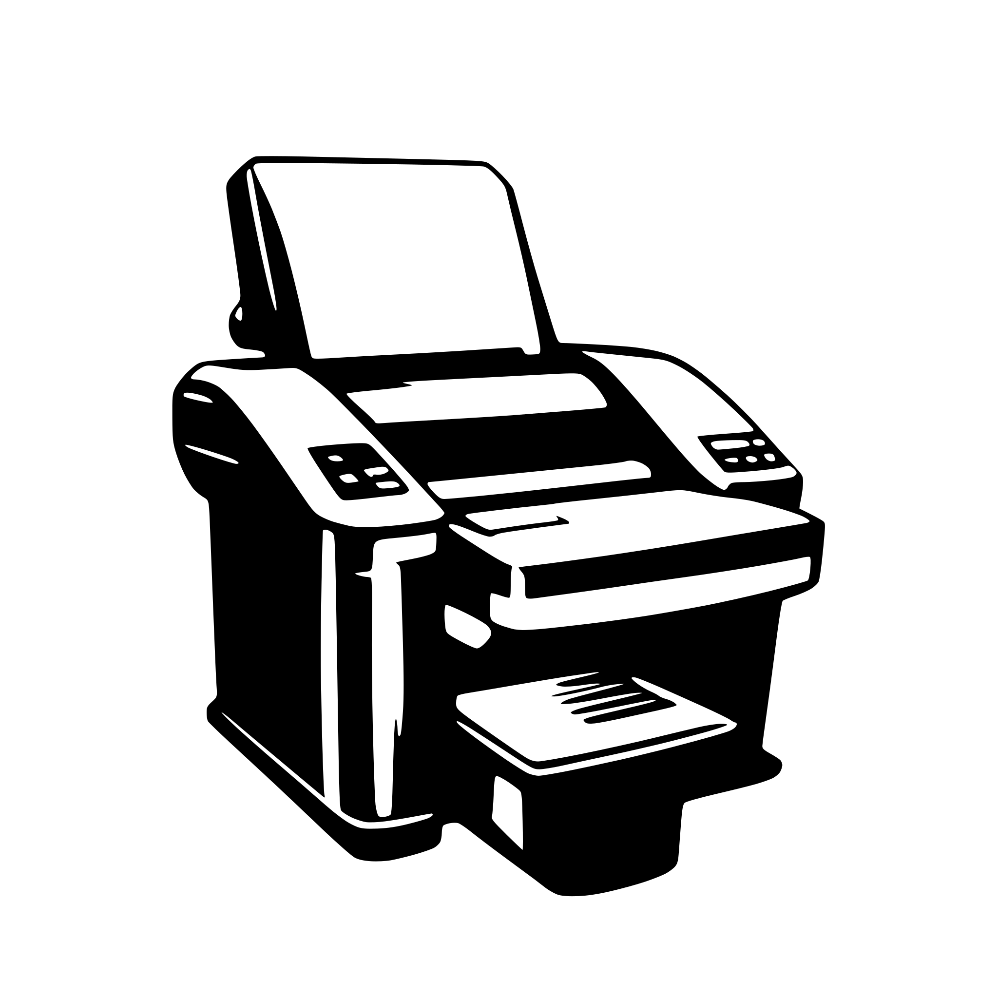 AI-generated SVG of 'press printer'