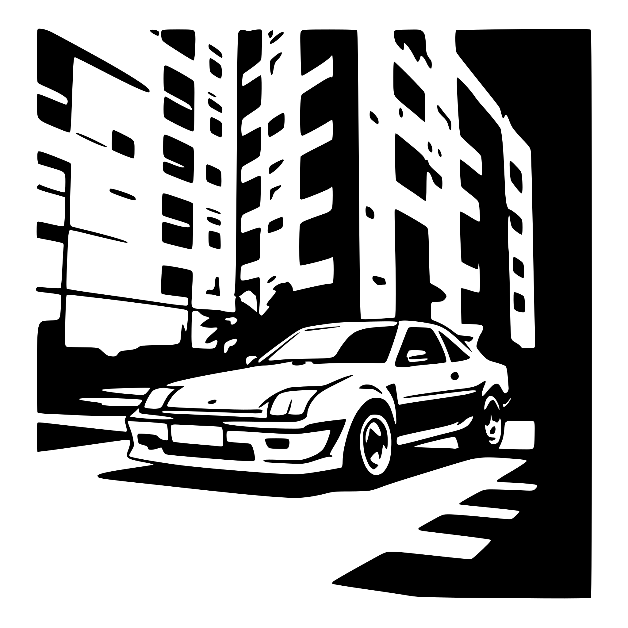 AI-generated SVG of a toyota trueno ae86 city background