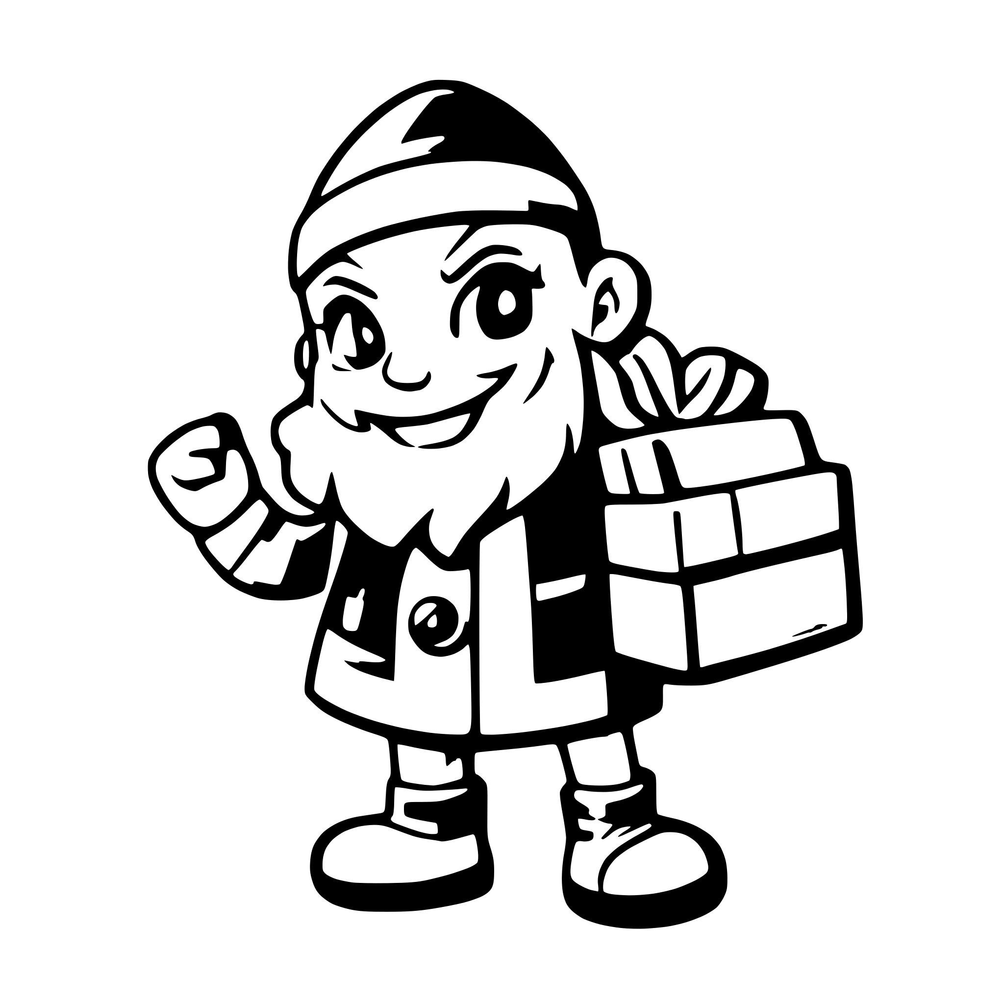 AI-generated SVG of a santa