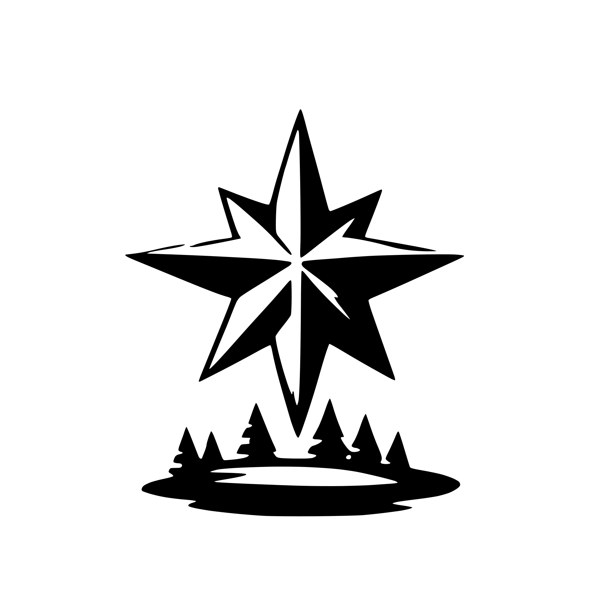 AI-generated SVG of a star christmas logo
