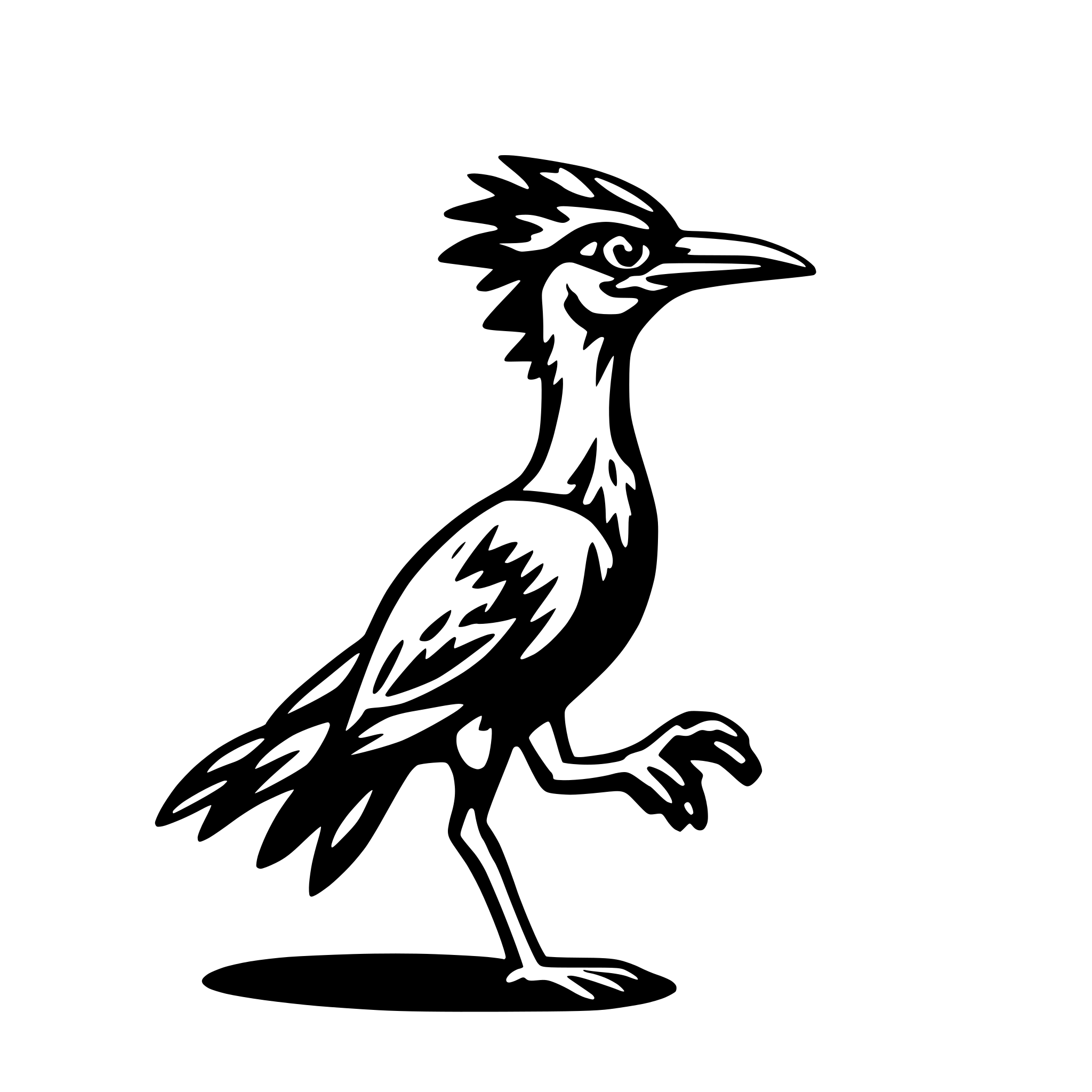 AI-generated SVG of a road runner