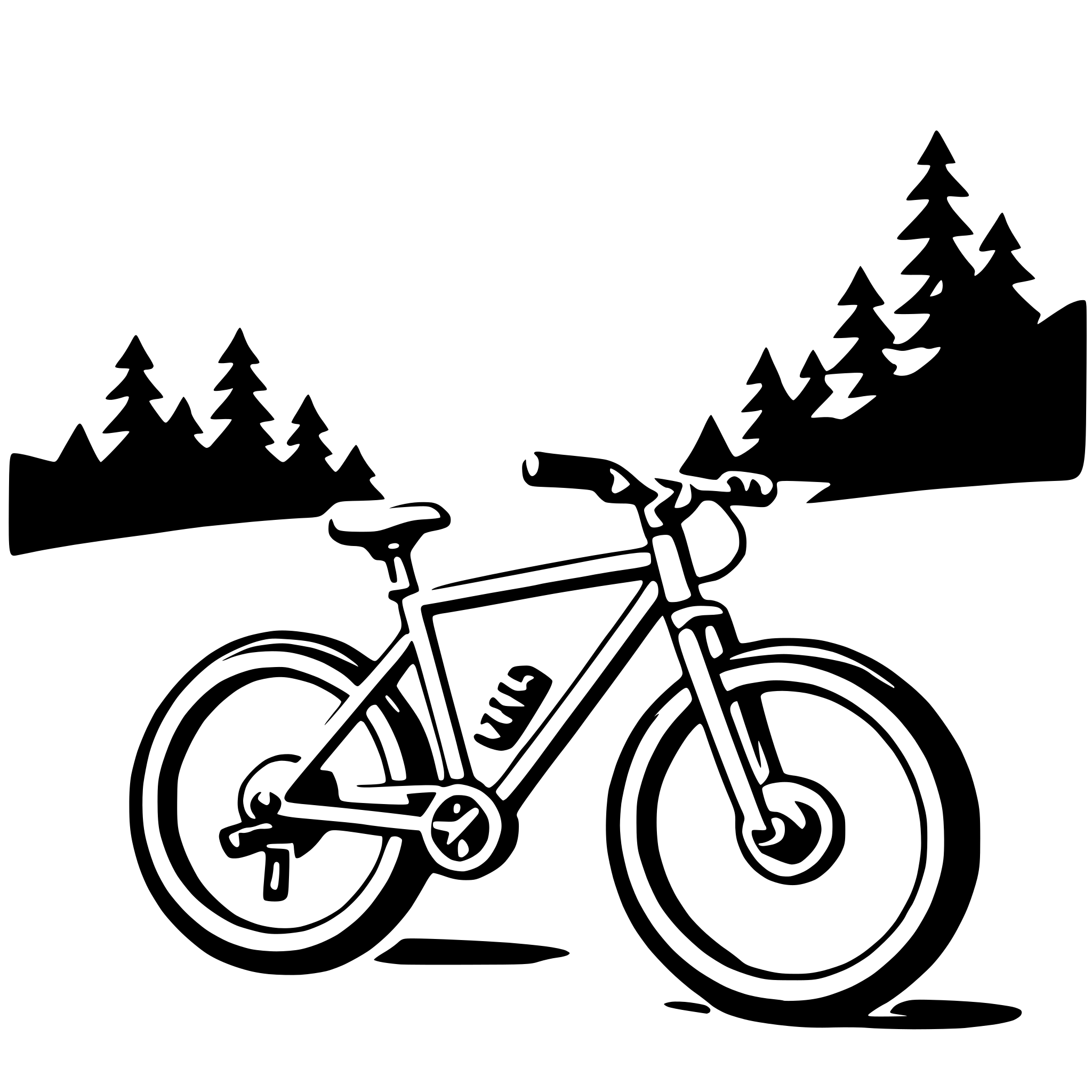 AI-generated SVG of a mountain bike