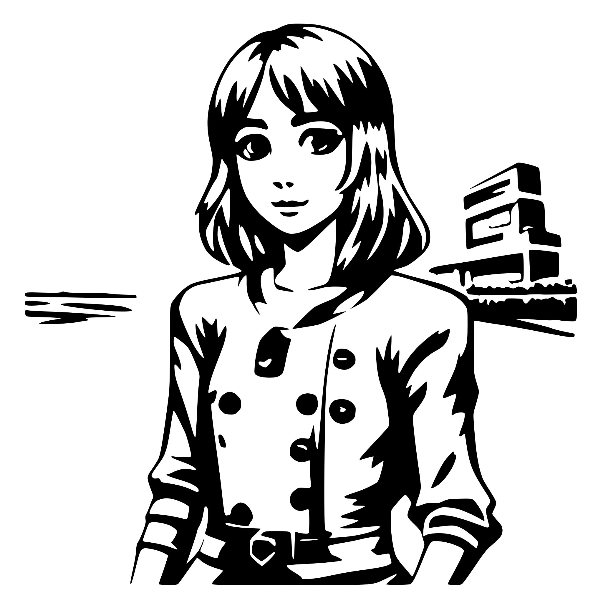AI-generated SVG of 'anime girl MIPT'