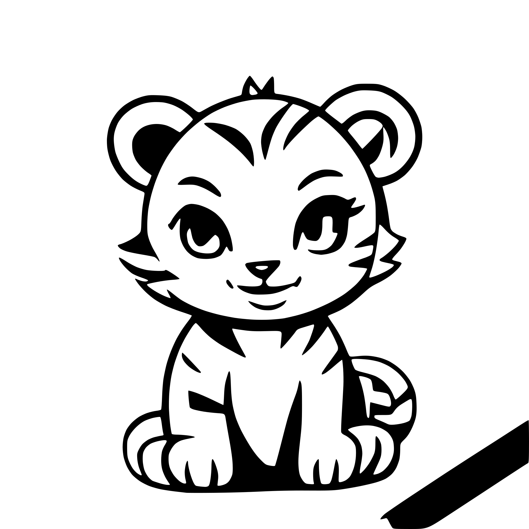 AI-generated SVG of a baby tiger