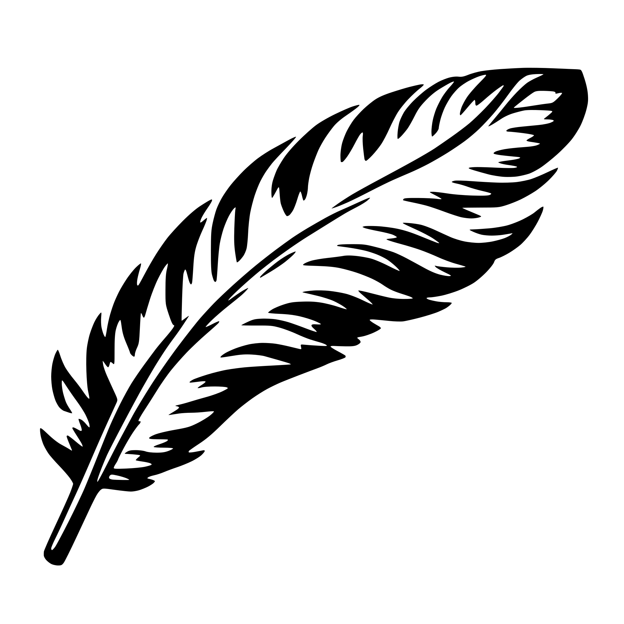 AI-generated SVG of 'curve feather'
