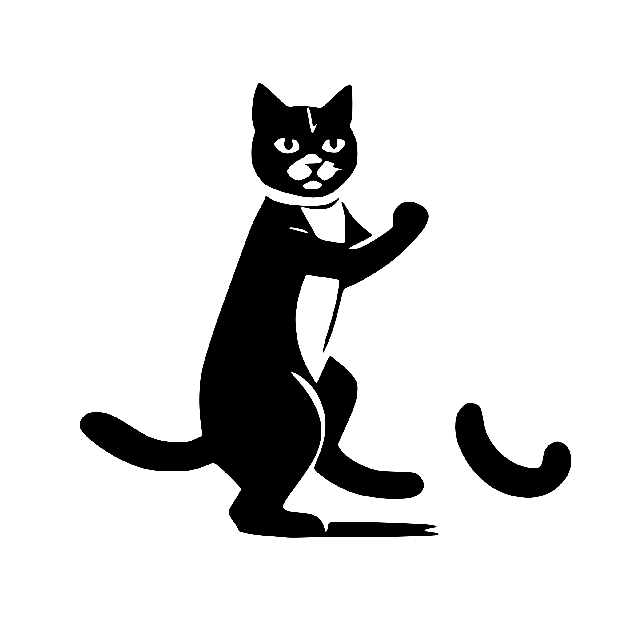 AI-generated SVG of 'cat dancing in a circle'