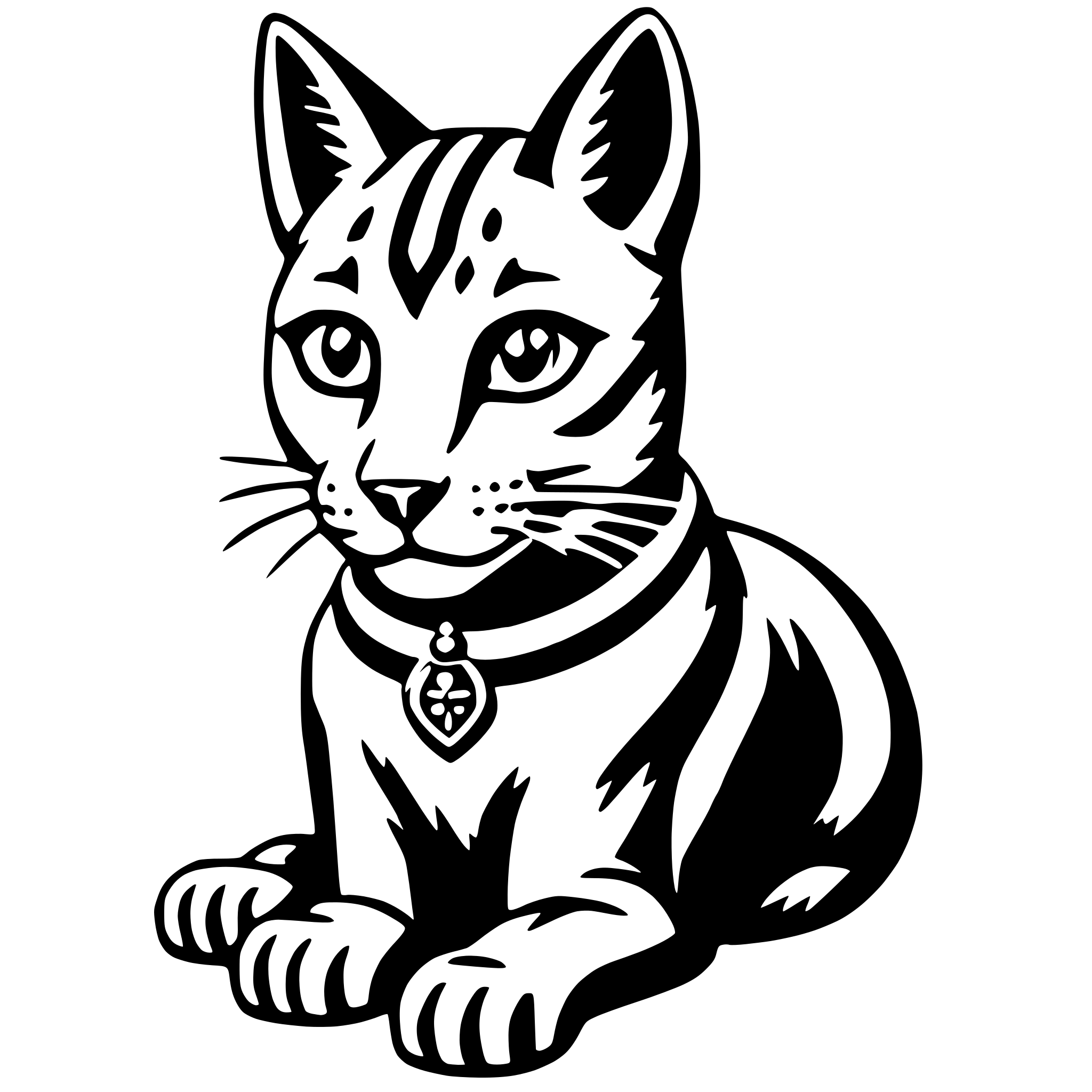 AI-generated SVG of a bastet