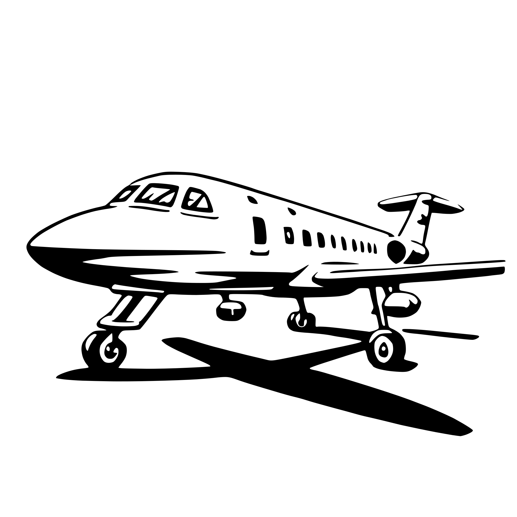 AI-generated SVG of a private jet