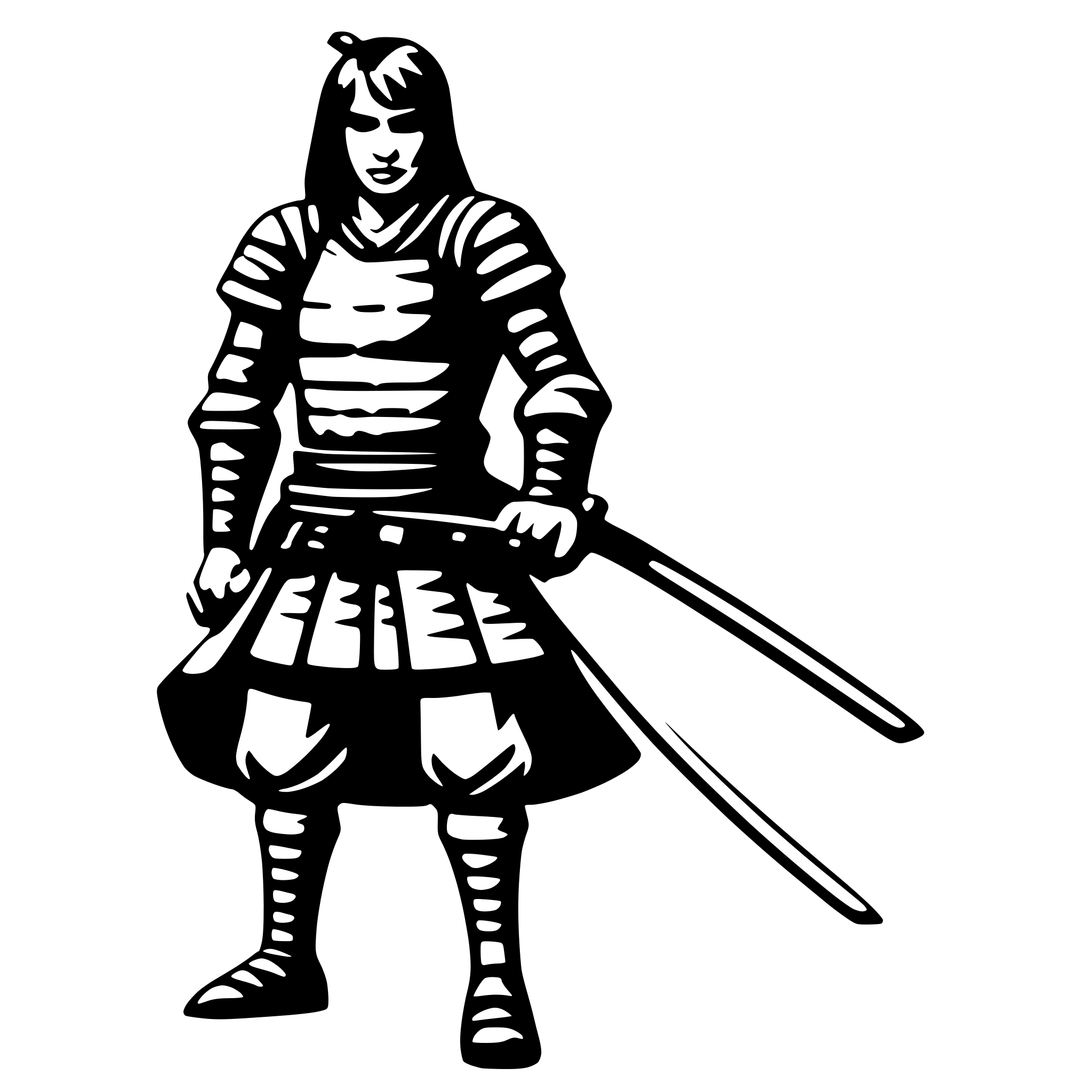 AI-generated SVG of 'samurai'