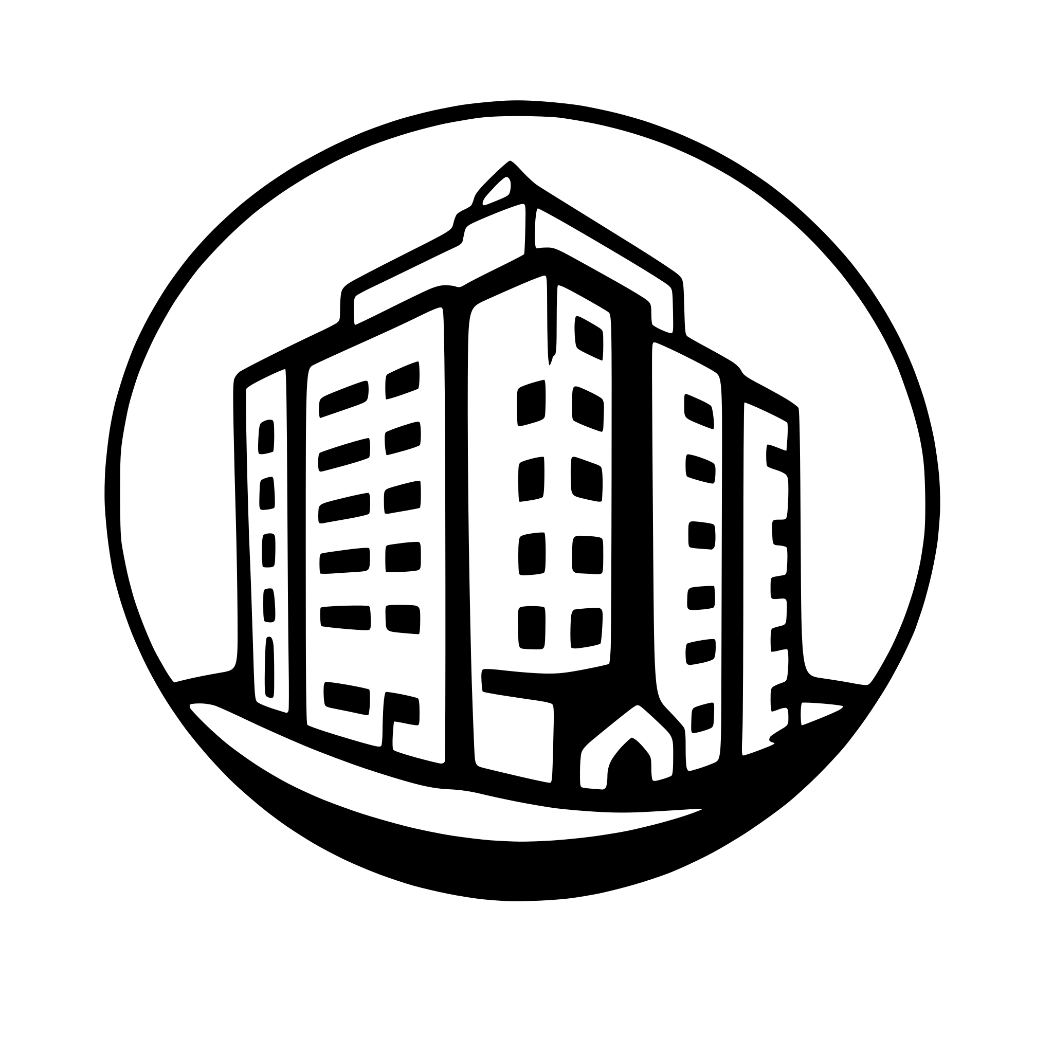 AI-generated SVG of a eDOMUS - application for managing buildings and apartments