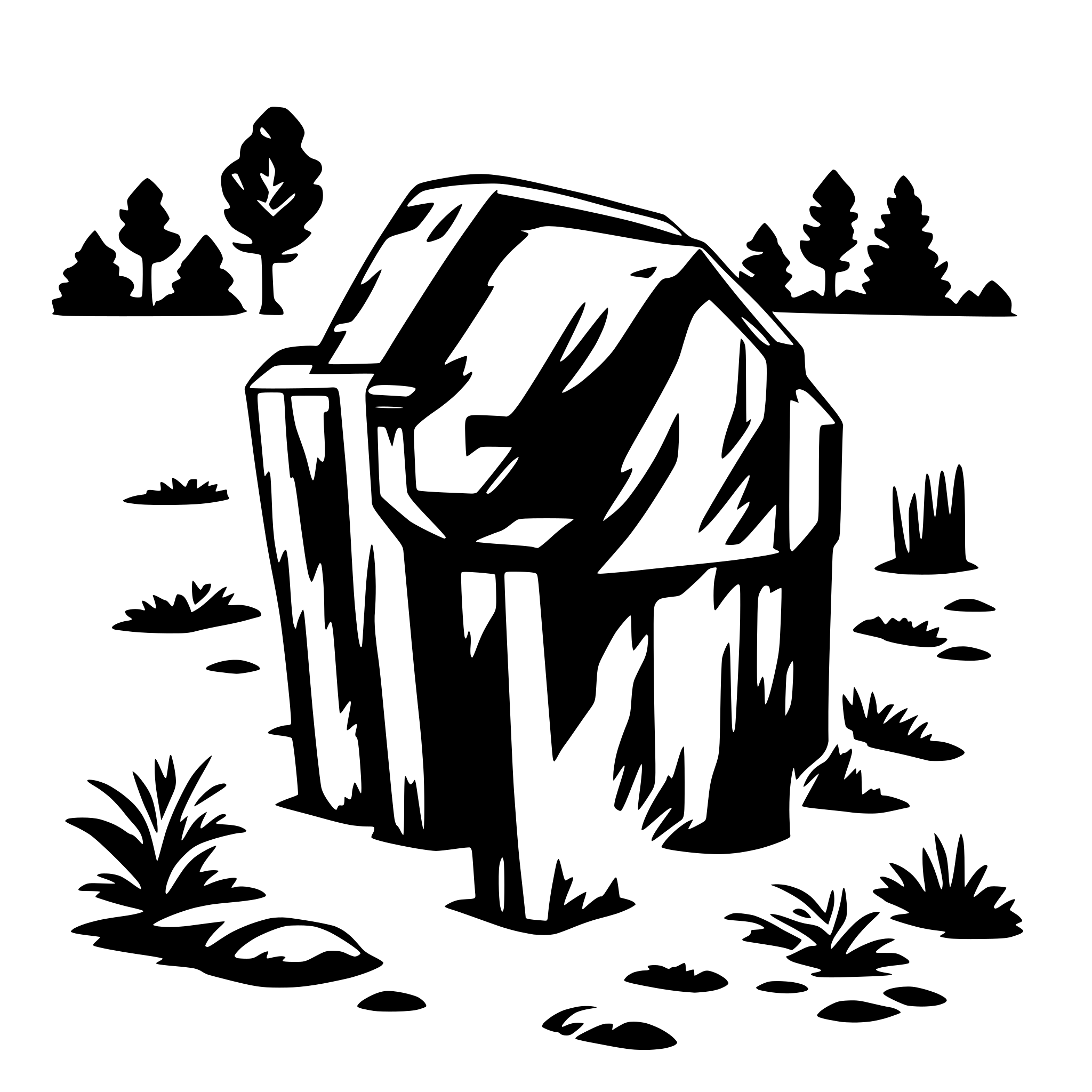 AI-generated SVG of a Ziege