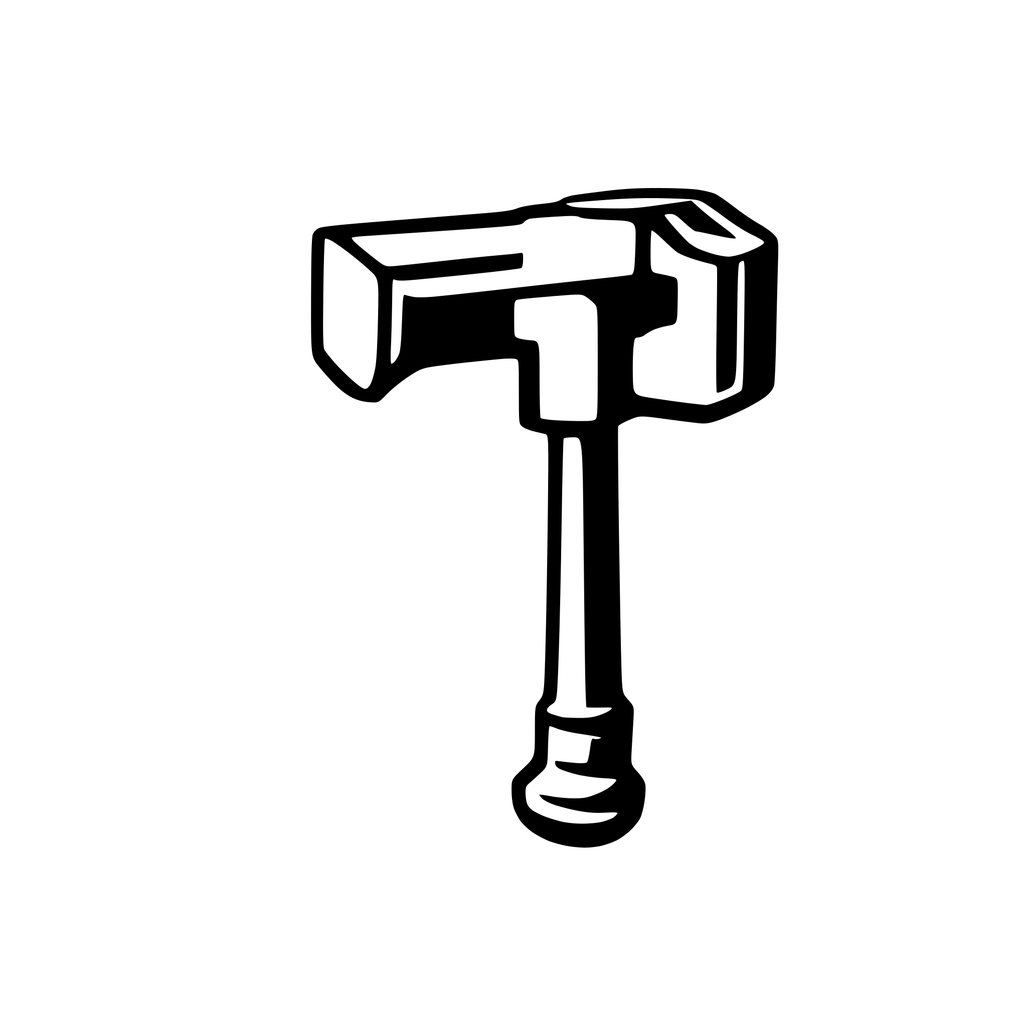 AI-generated SVG of a deadblow mason hammer