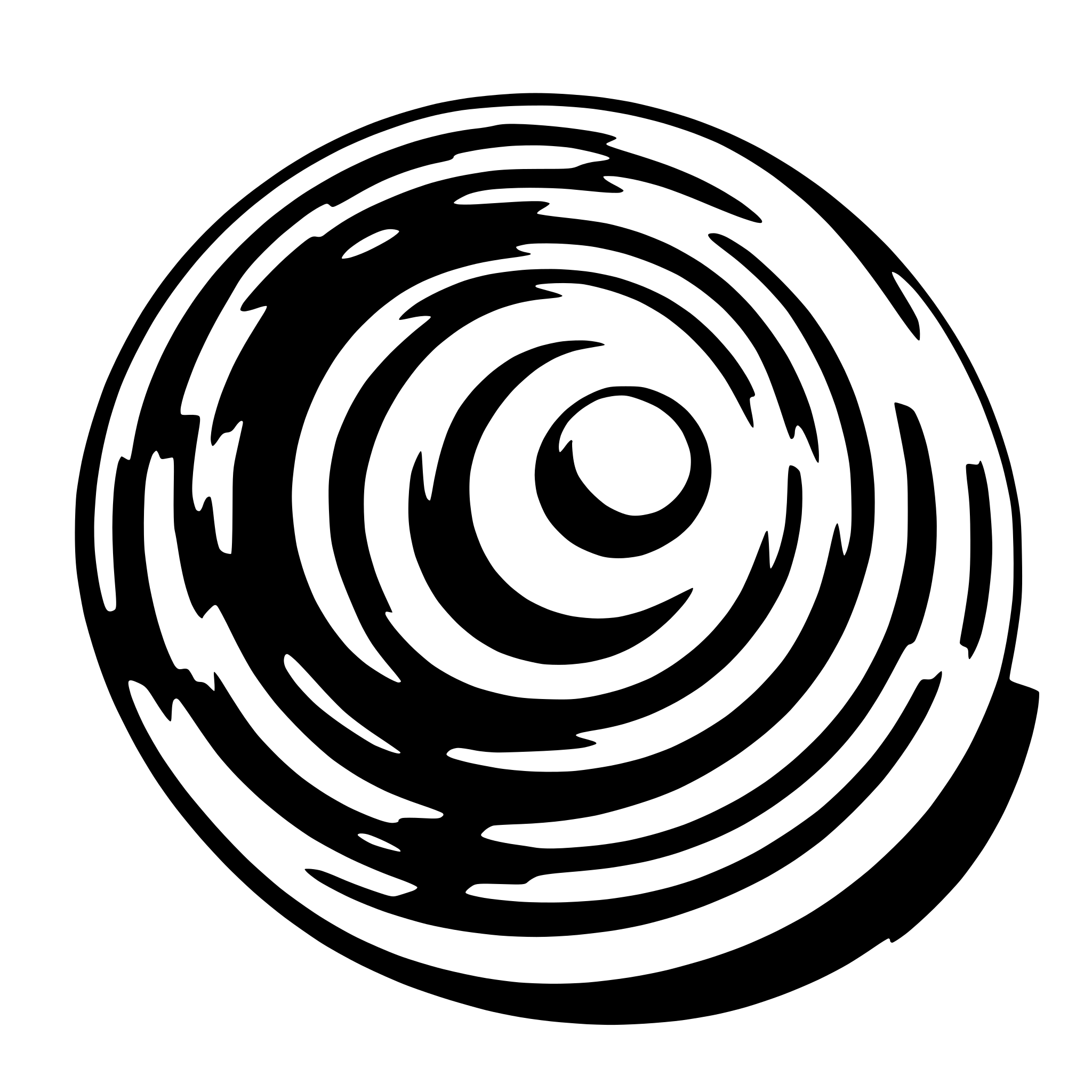 AI-generated SVG of a A circle, like a planet, with wavy lines inside of it